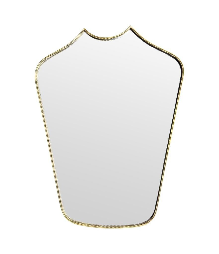 photo furniture An Orignal Unusual 1950s Italian Brass Framed Mirror, With Beaded Detailing