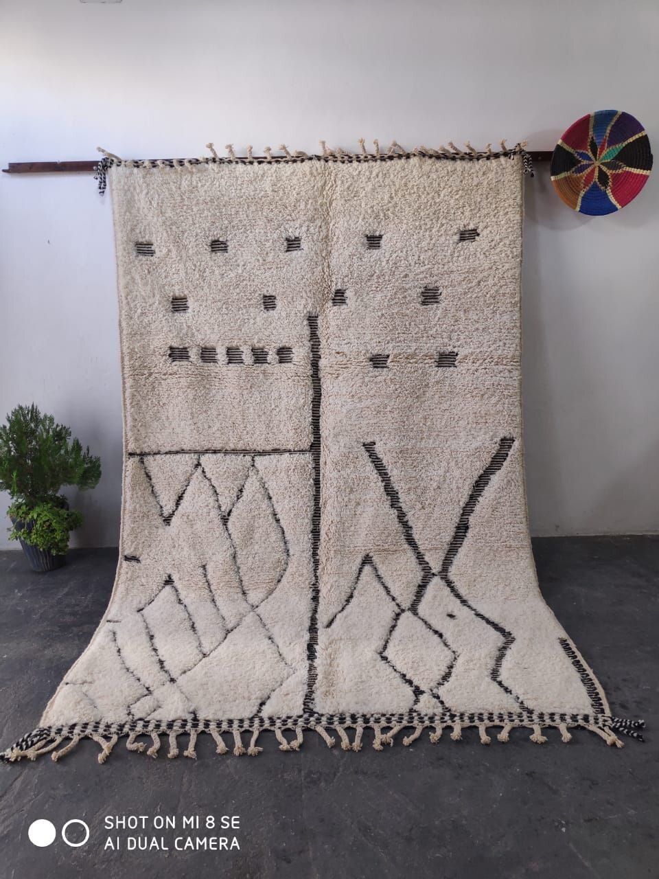 Large Authentic Beni Ourain Rug With Abstract Berber Symbols 300x200cm photo furniture