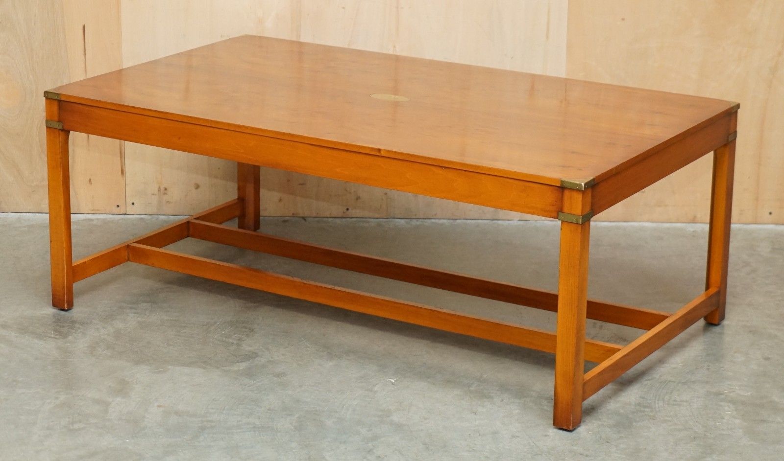Fully Restored French Polished Harrods Kennedy Military Campaign Coffee Table photo furniture