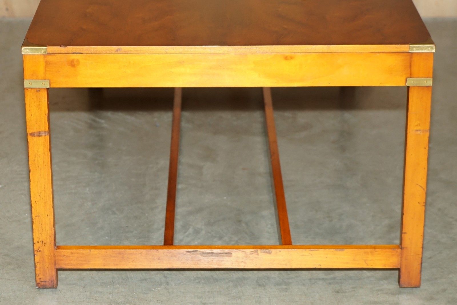 1750.0 Fully Restored French Polished Harrods Kennedy Military Campaign Coffee Table photo