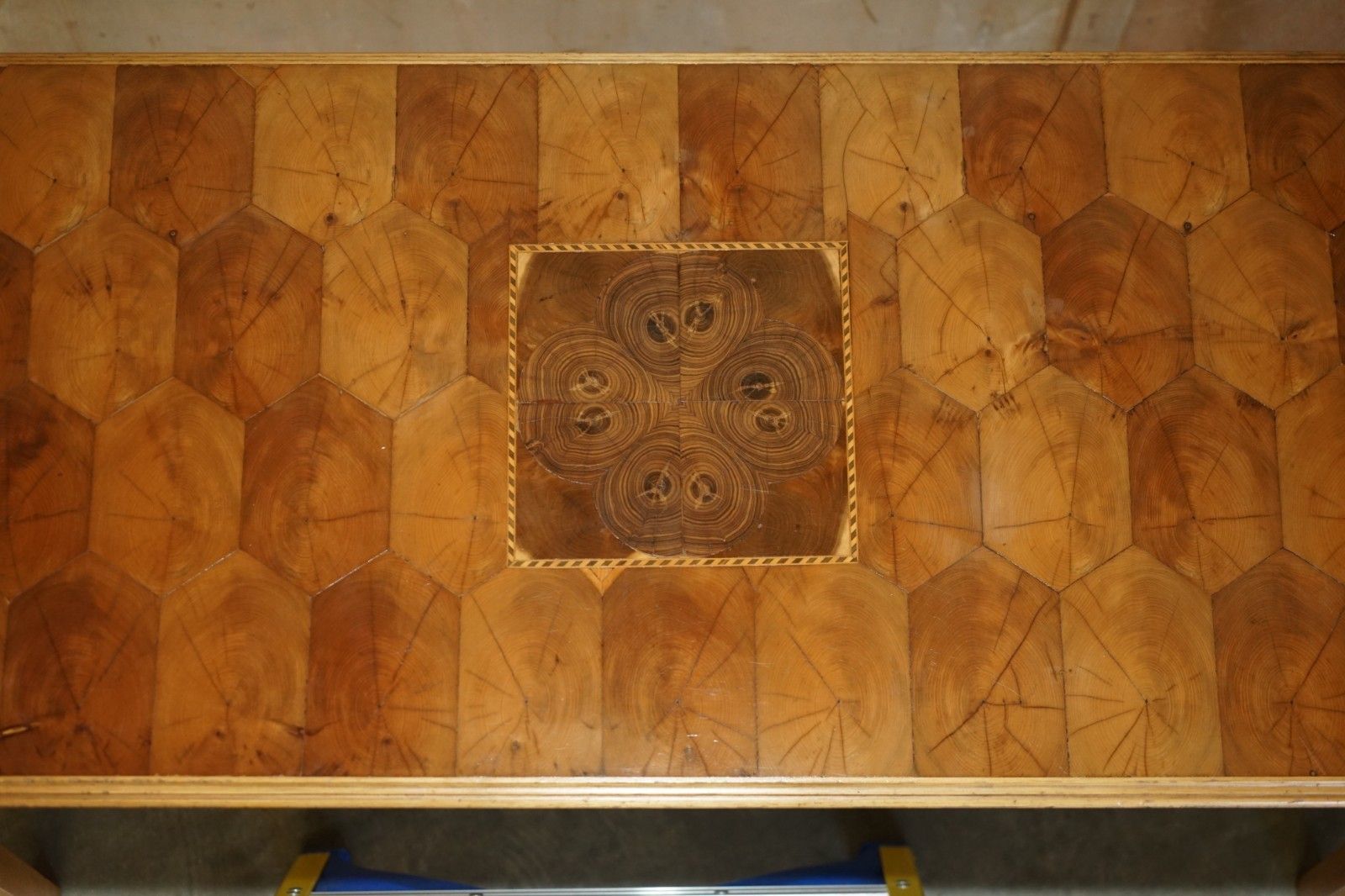 Exquisite Super Decorative Circa 1920's Oyster Laburnum Wood Console Table photo 5950.0