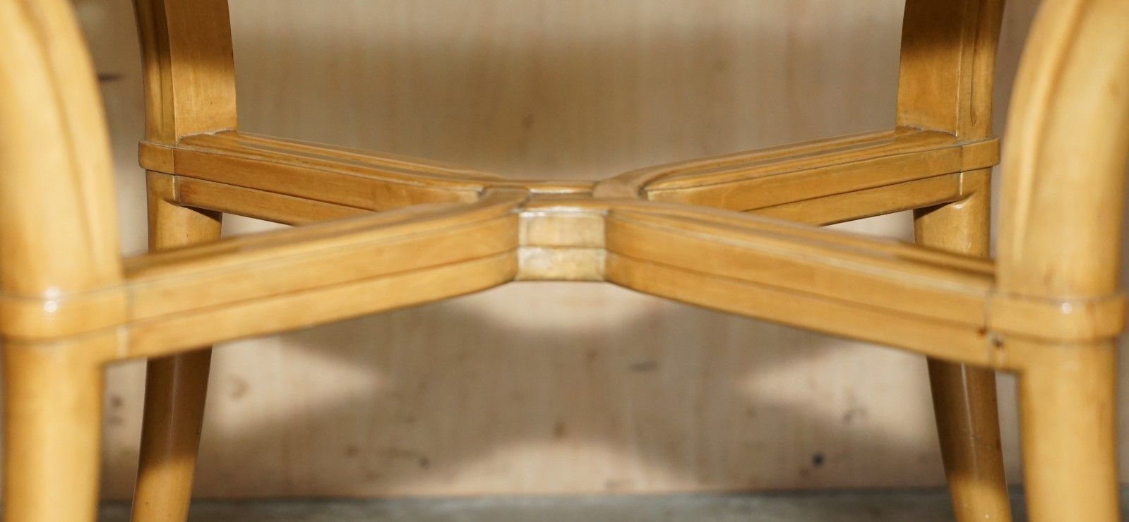 Furniture Pair Of French Circa 1950's Cherrywood & Glass Rene Prou Attriubted Side Tables photo