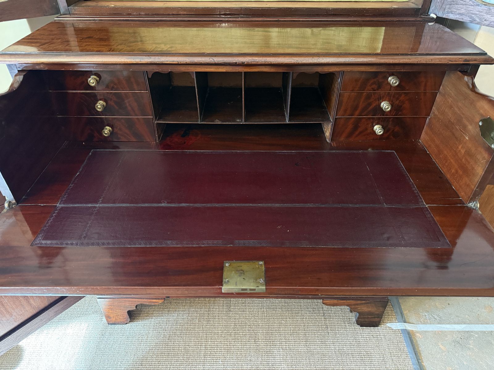 photo vintage Antique Mahogany Secretaire Writingdesk Bookcase Old Times Furnishing Co, London