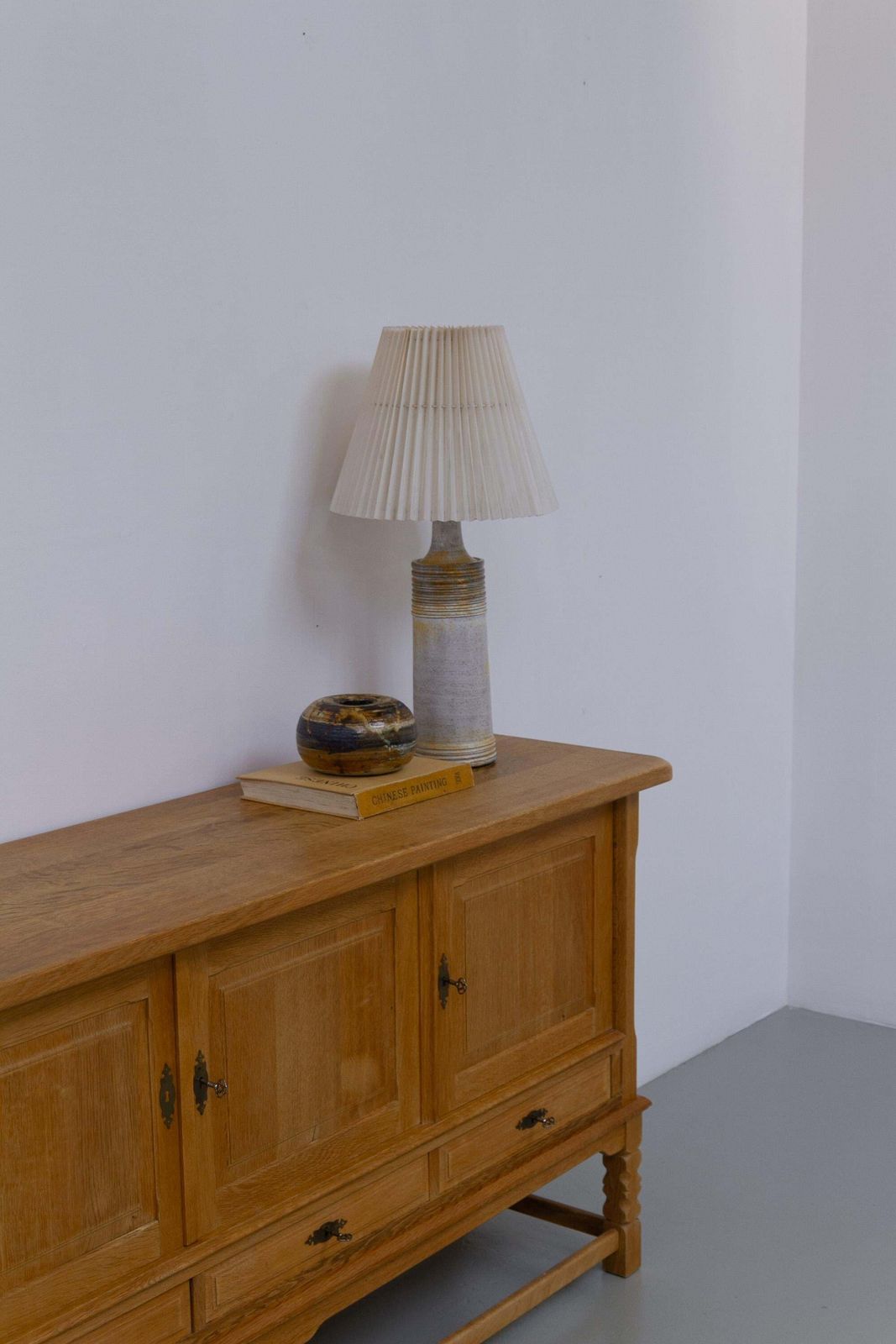 Tall Danish Mid Century Stoneware Table Lamp By Frimann, 1970s. photo Lighting