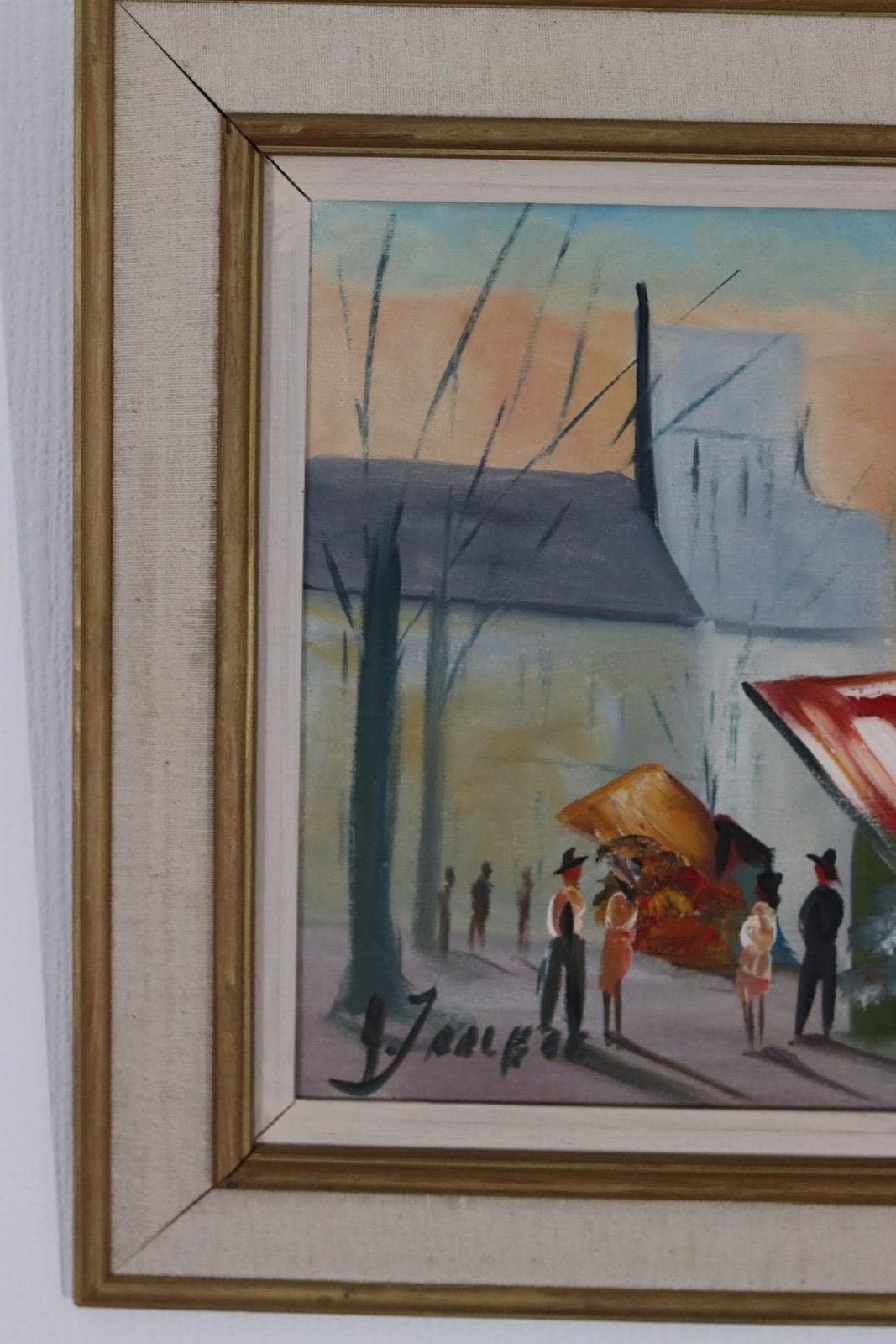 Original Swedish Oil On Canvas – “Madelientorget I Paris” By Hartvig Jarlhov – Signed & Framed – 71.5 × 48.5 Cm (28.1" × 19.1") photo vinterior