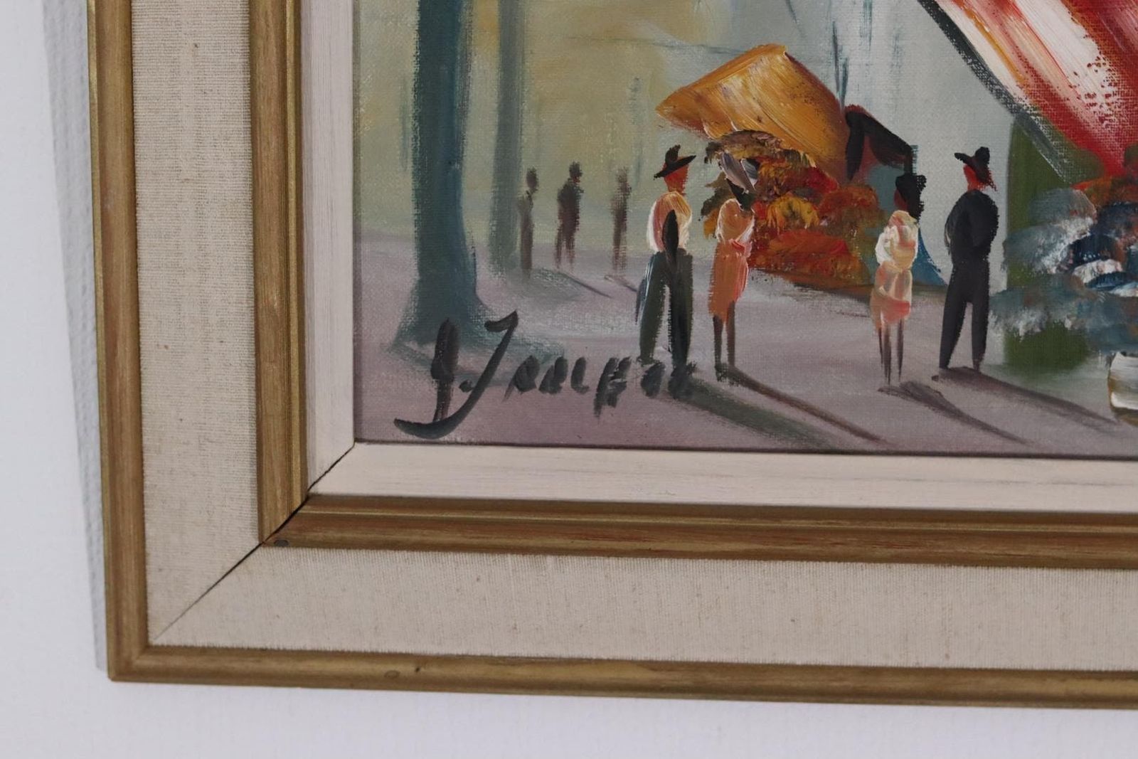 315.0 Original Swedish Oil On Canvas – “Madelientorget I Paris” By Hartvig Jarlhov – Signed & Framed – 71.5 × 48.5 Cm (28.1" × 19.1") photo