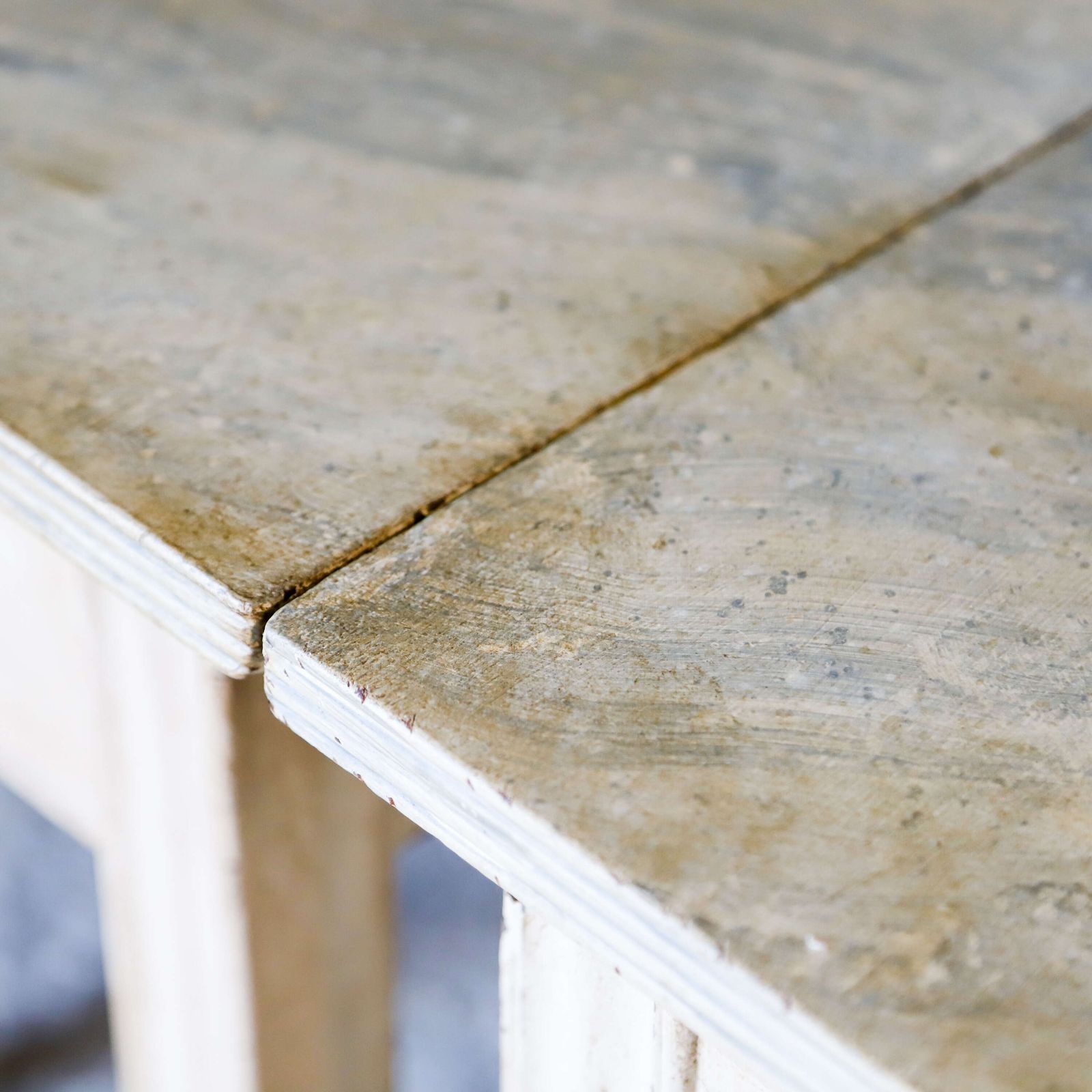 photo furniture Pair Of Georgian Demi Lune Console Tables   Hand Painted Faux Marble Tops Marlborough Legs