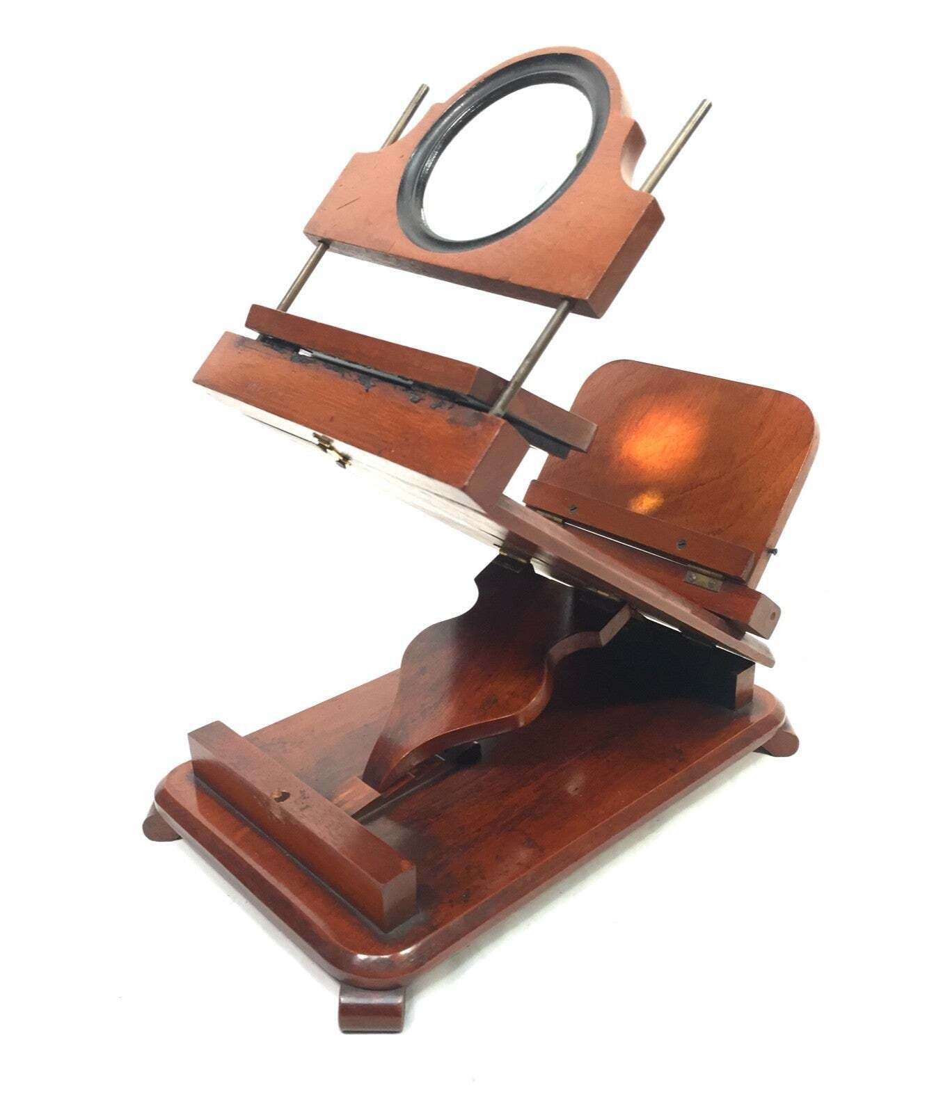 Antique Victorian Wooden Mahogany Graphoscope / Picture Viewer / Stereoscope photo 399.0