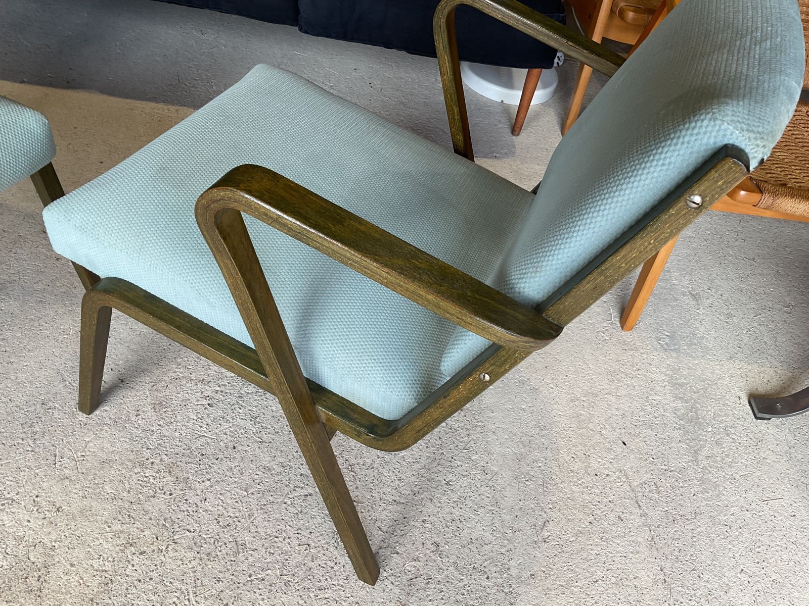 photo for sale Bauhaus Easy Chairs By Selman Selmanagic For Veb Deutsche Werkstätten Hellerau, German Ussr, 1950s, Set Of 2