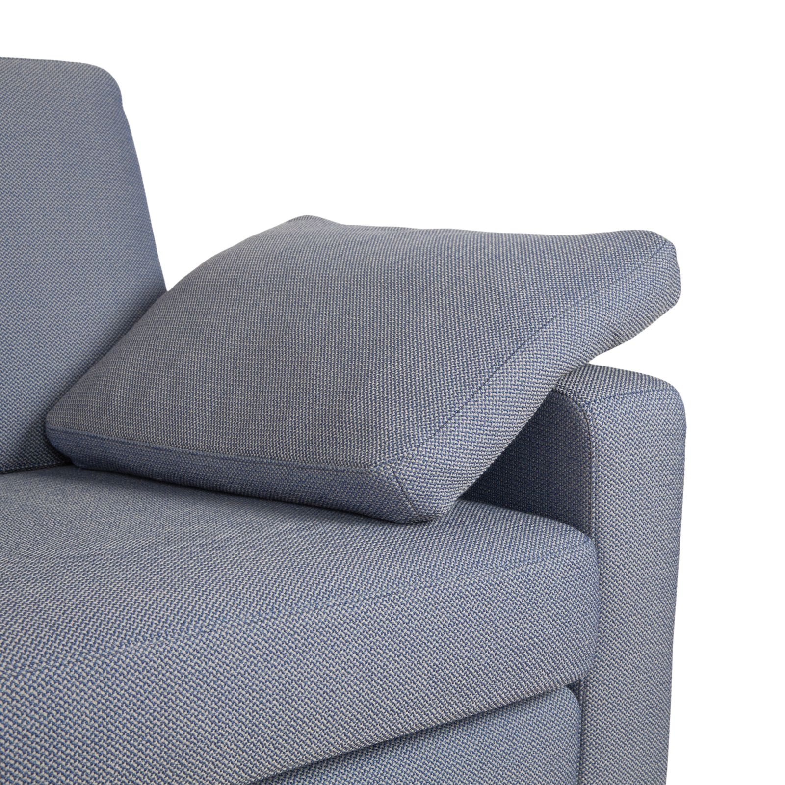 Canapé 2 places Cor Conseta en tissu gris-bleu, chrome photo Mobilier