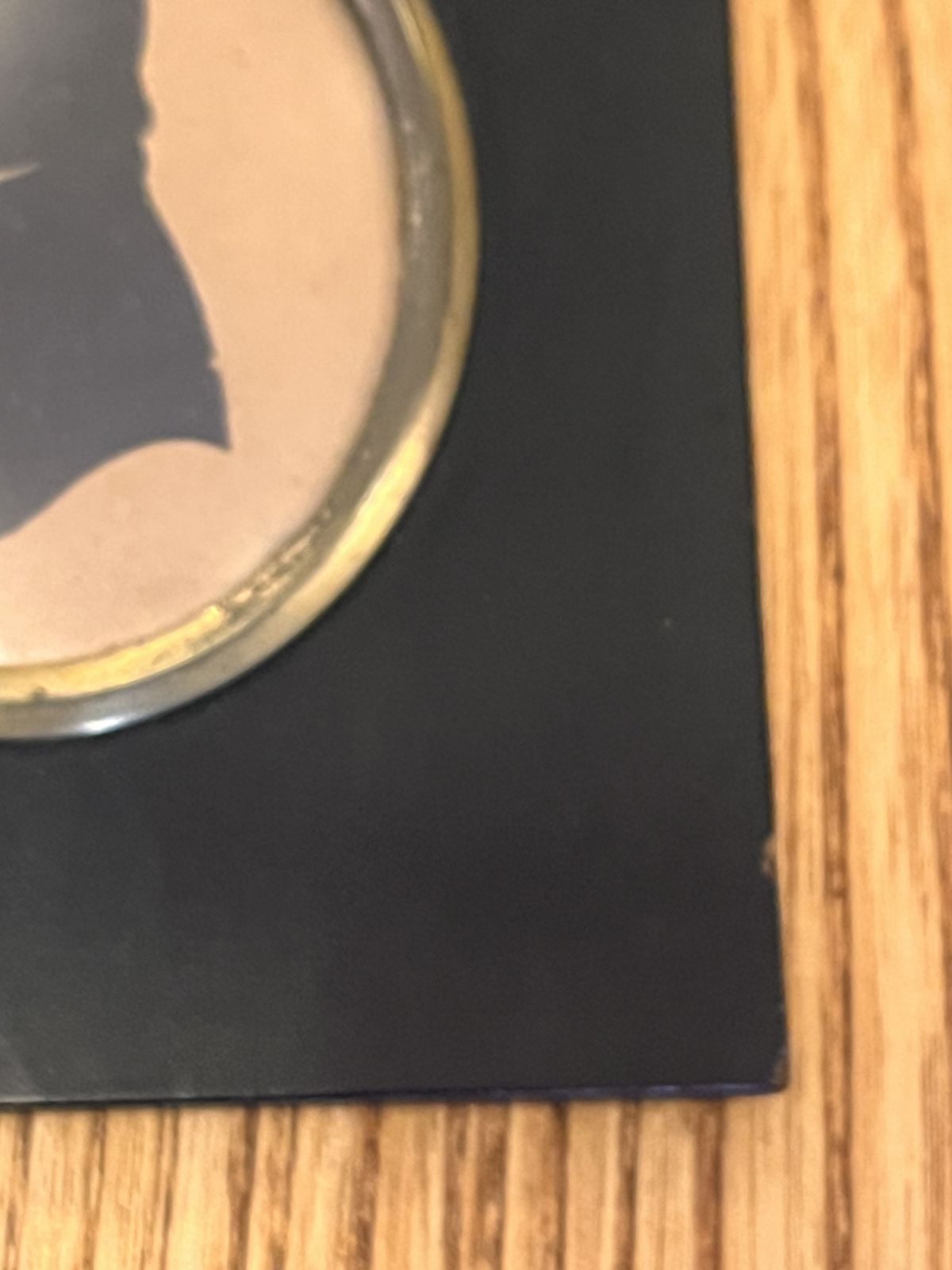 photo vintage Georgian Framed Miniature Silhouette Painting