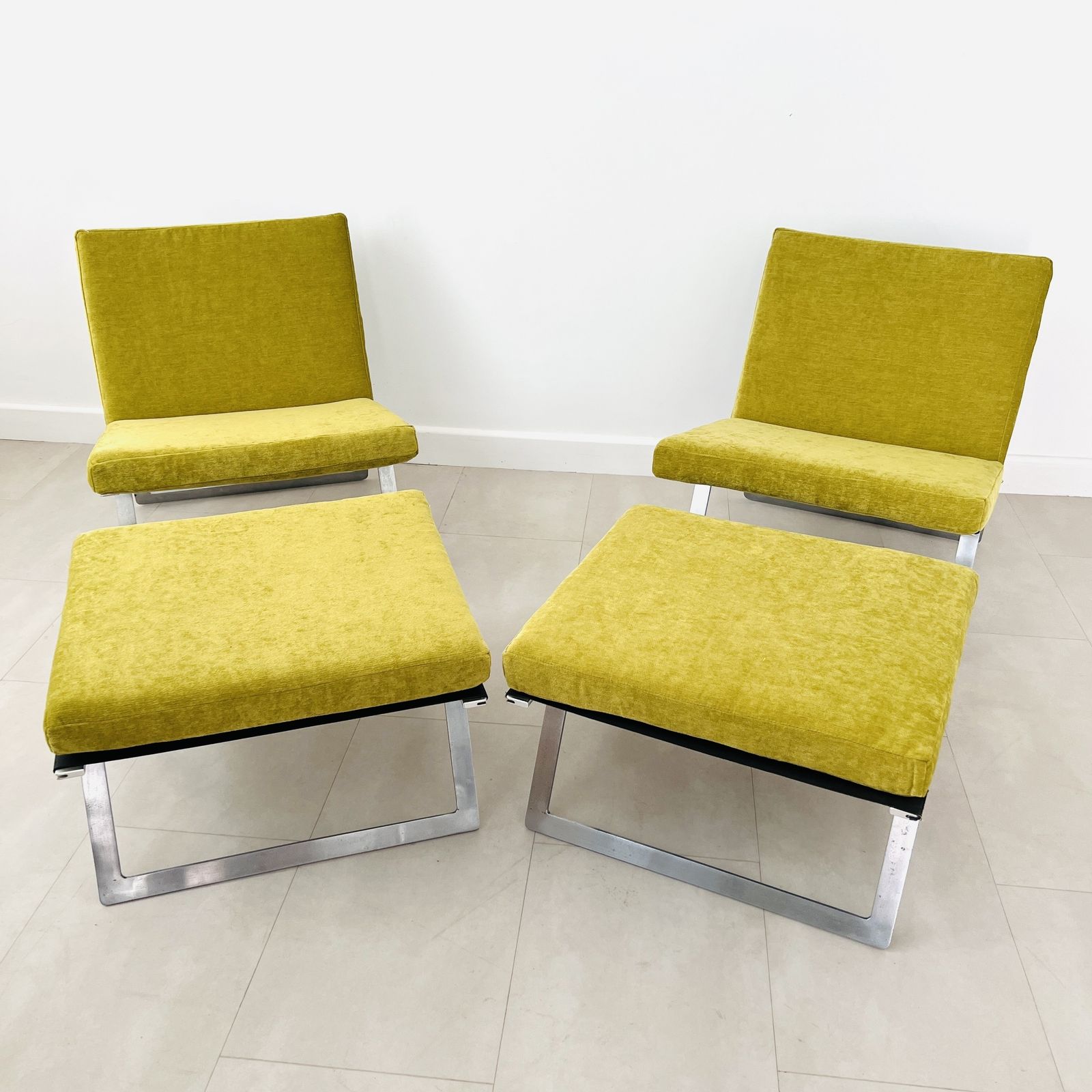 British Easy Chairs And Footstools By William Plunkett photo for sale