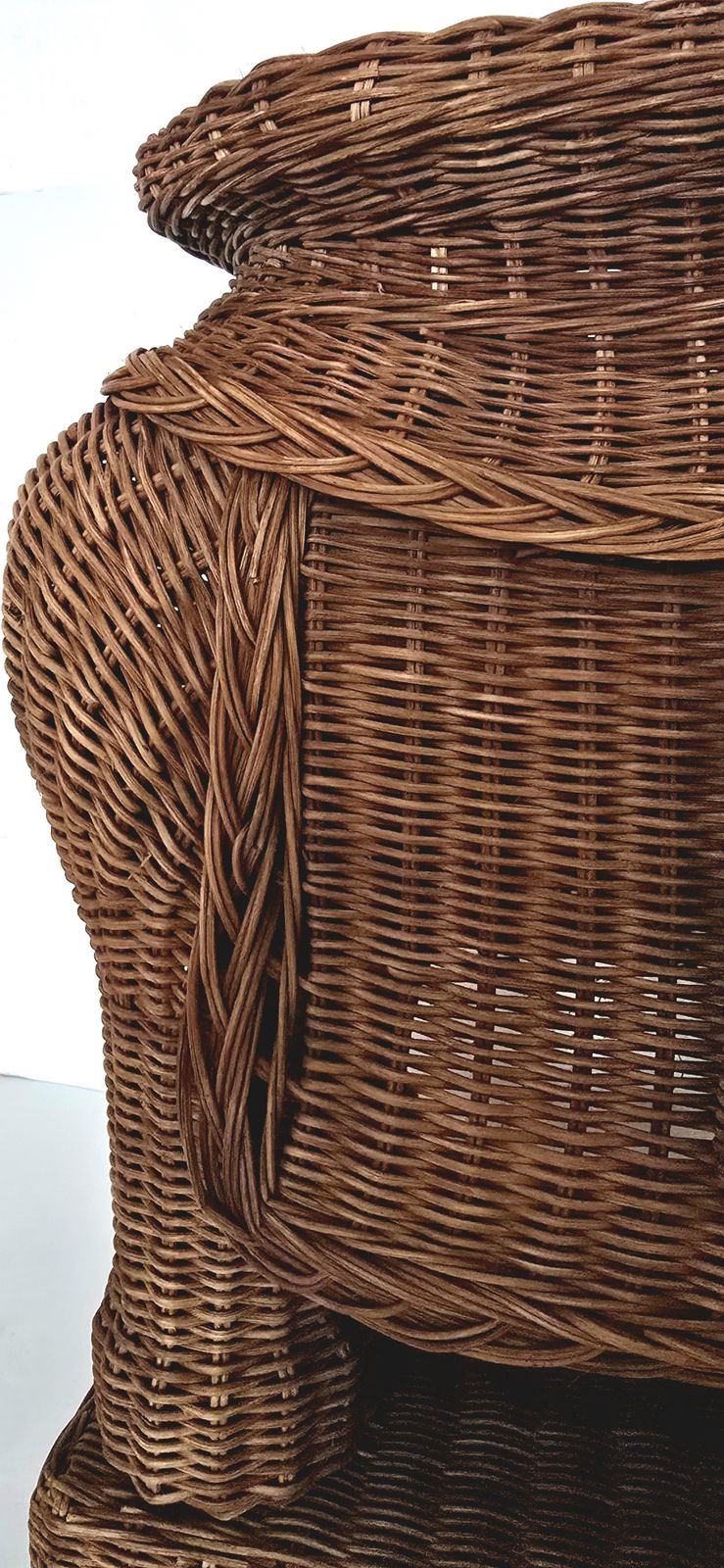 photo furniture Mid Century French Wicker Elephant Table.