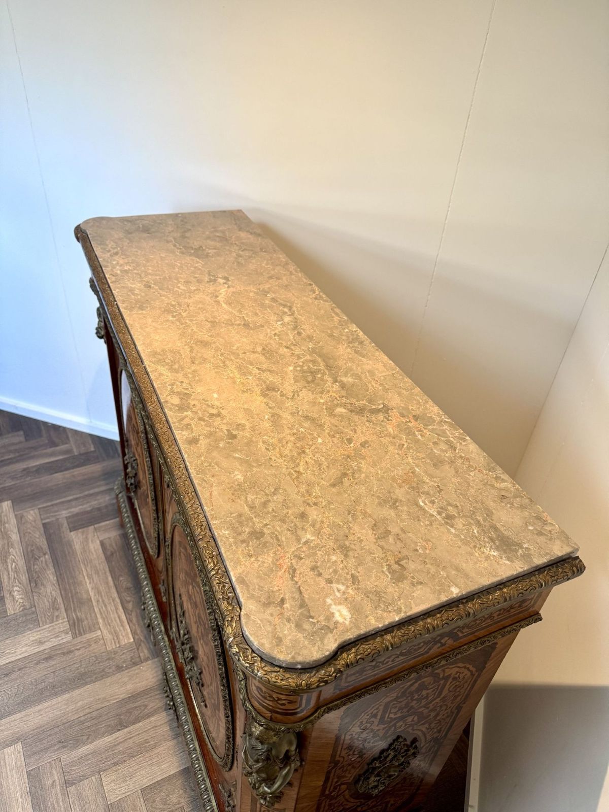 12500.0 Exquisite Quality Antique 19th Century French Marquetry Inlaid Cabinet photo