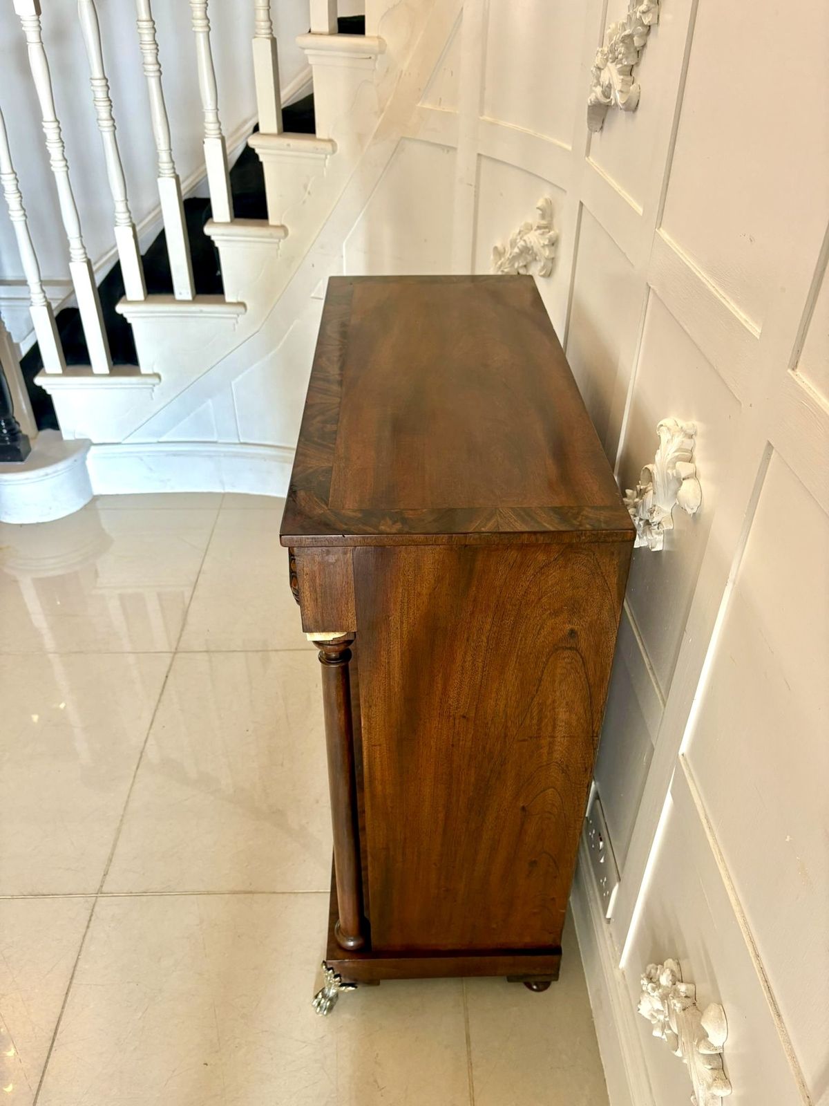 Fine Antique 19th Century Figured Mahogany Chiffonier Cabinet photo furniture