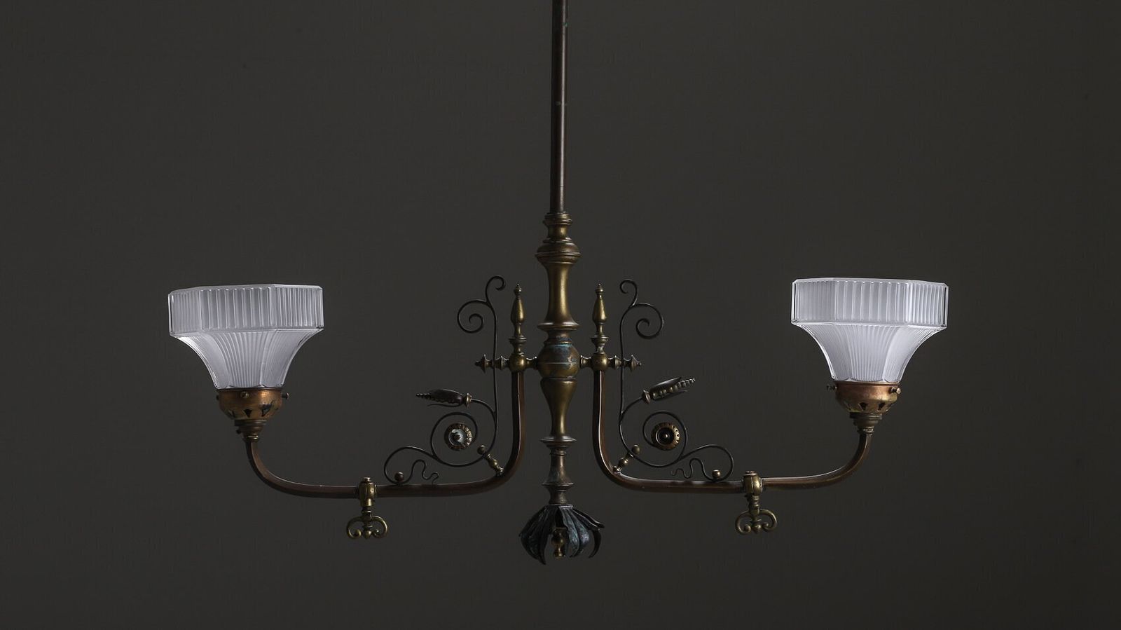 Lighting Art & Crafts Holophane Gasolier photo