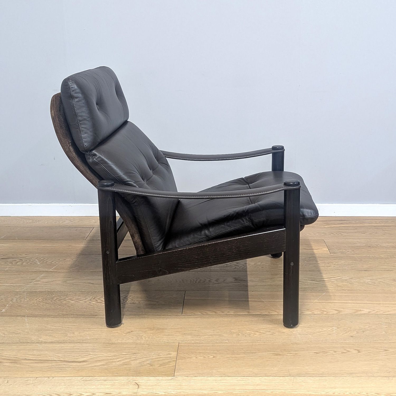 Midcentury Danish 1970s Leather Lounge Chair By Gehl & Nissen For Jeki Mobler photo buy
