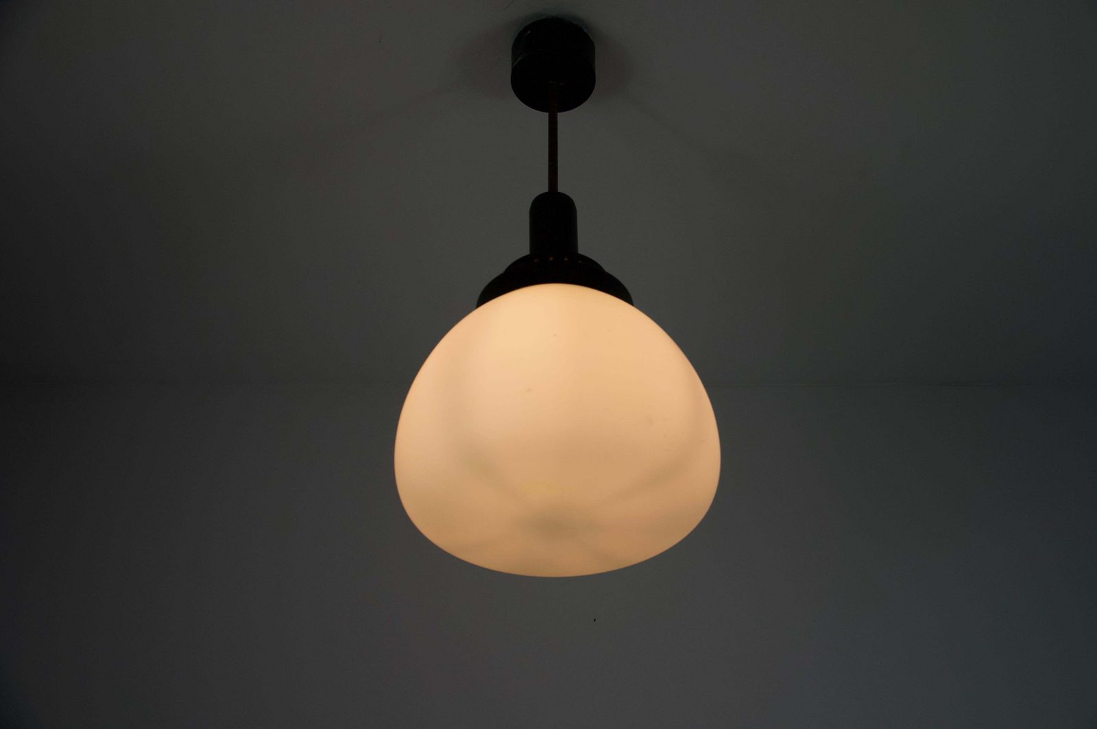 Stilnovo Midcentury Metal And Glass Pendant Lamp, 1960s, Italy photo buy