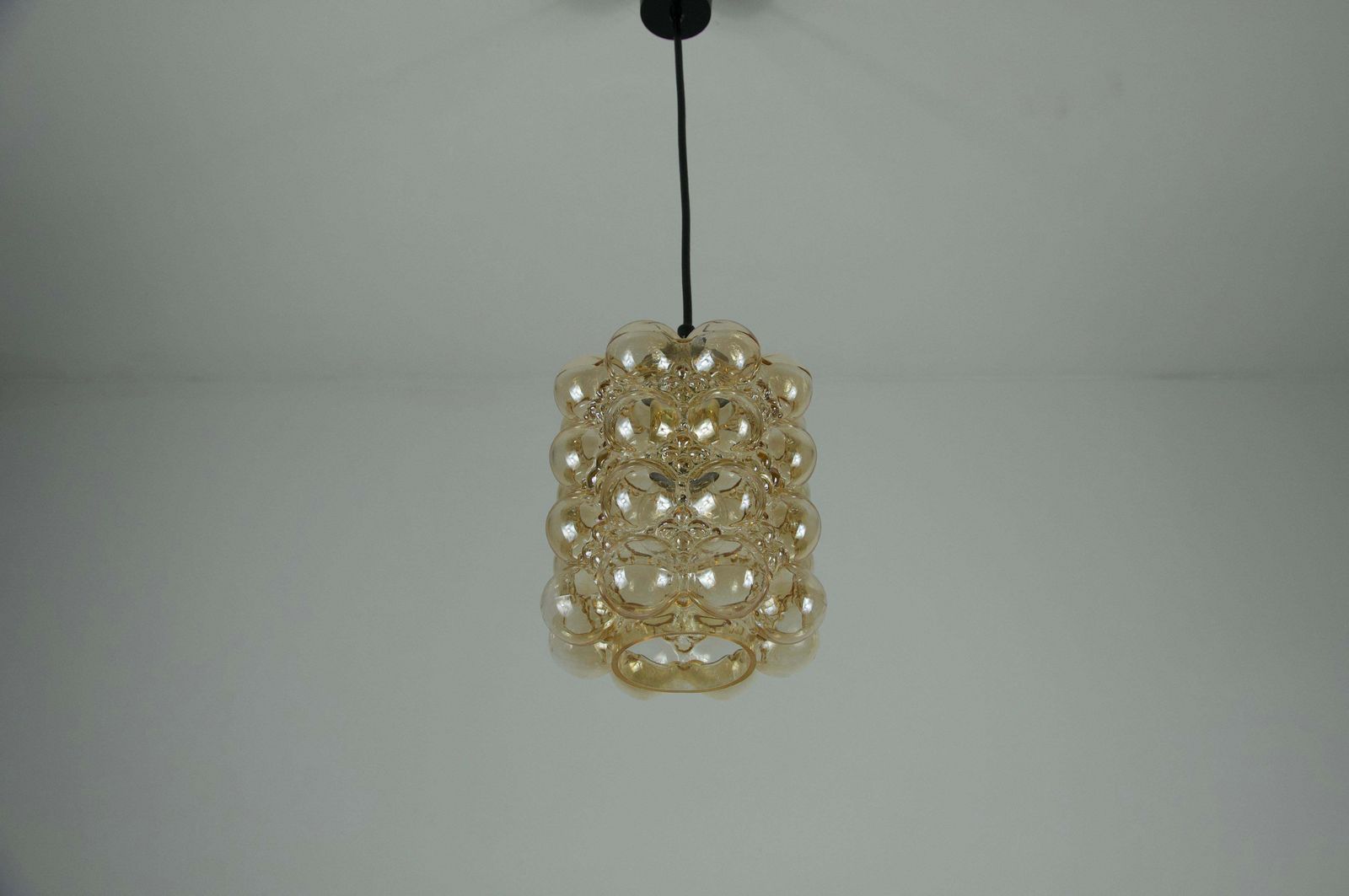 Bubble Glass Pendant Lamp By Helena Tynell For Glashütte Limburg, 1960s photo Lighting