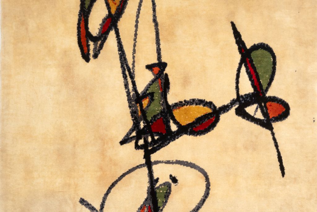 Dan Hôo. Hand Knotted Tapestry In Merino Wool. Contemporary. photo for sale