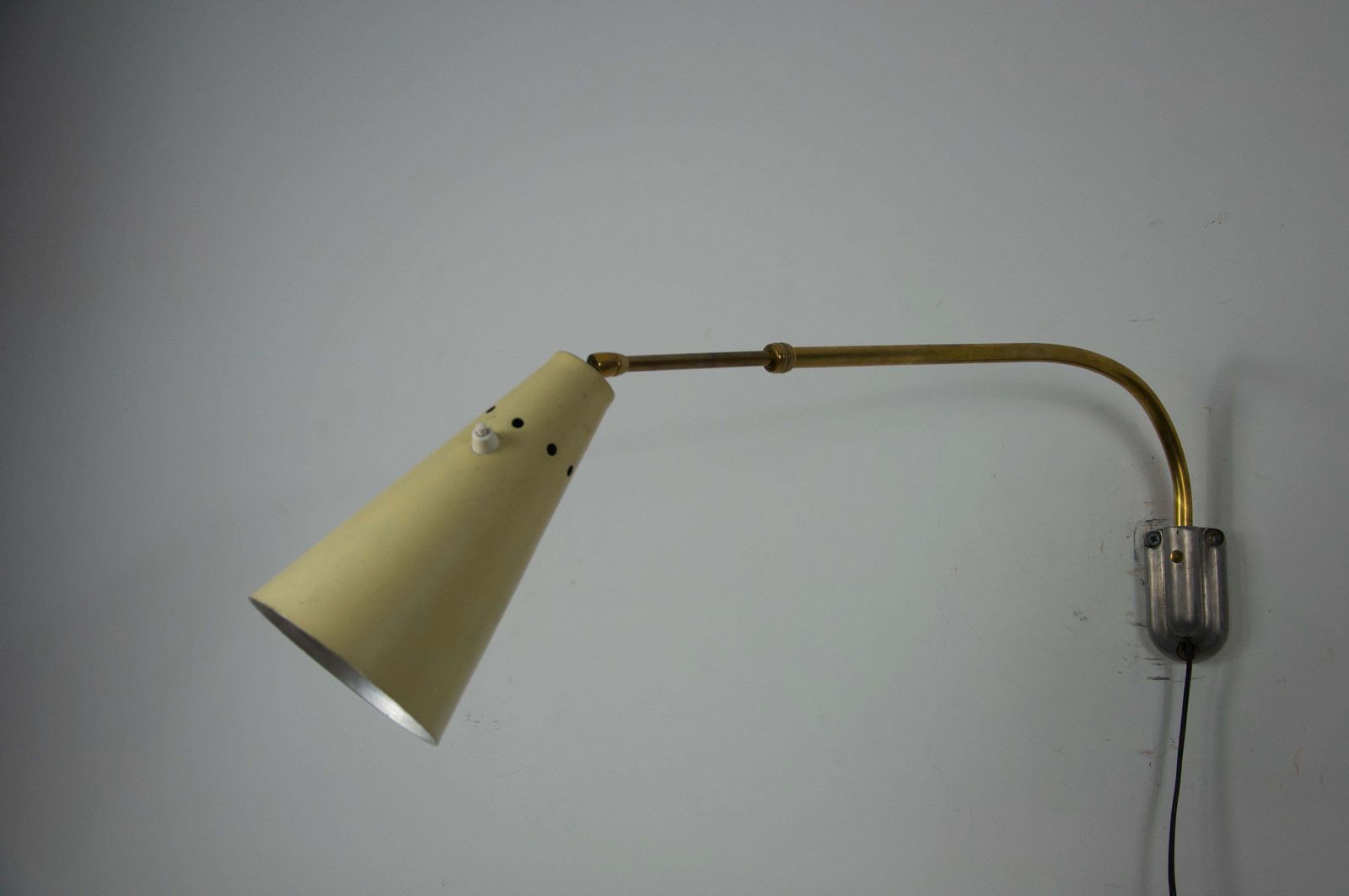 Adjustable Brass Wall Lamp Attr. To Oluce, Italy, 1960s photo buy