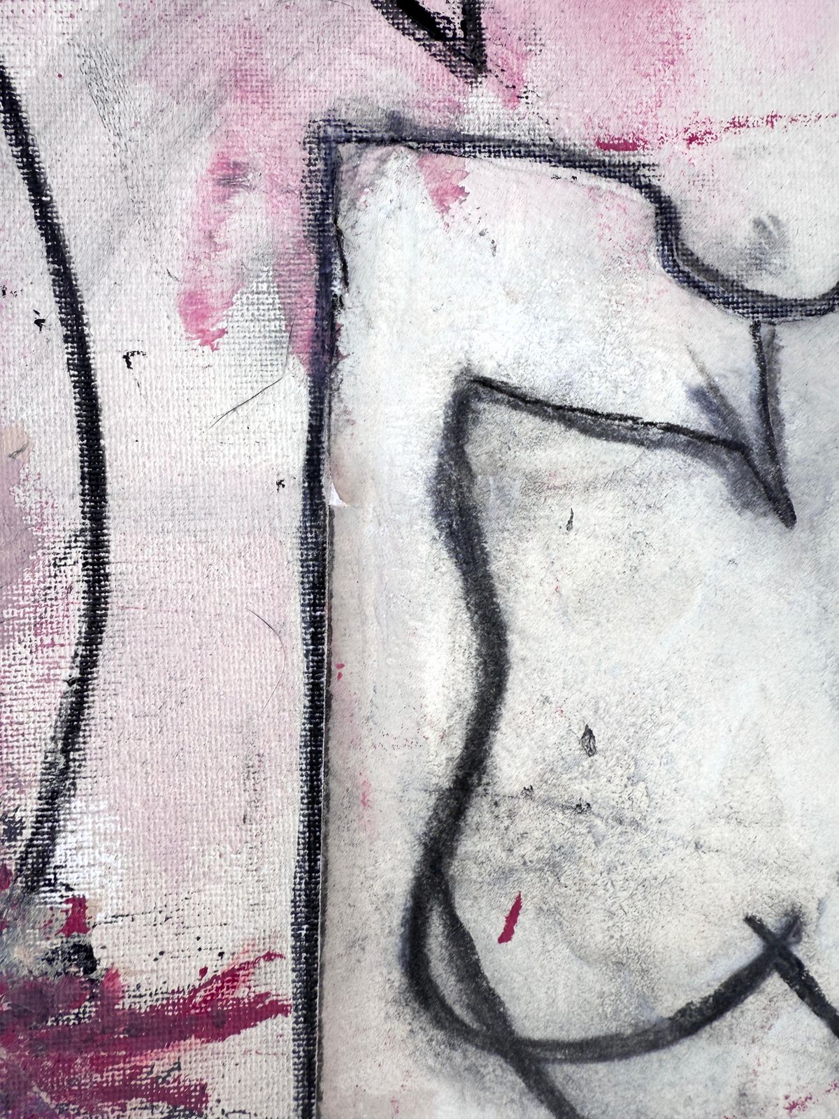 Nerea Caos Socialism Leaves Us Naked Acrylic Paint And Collage On Canvas 2025 photo Art