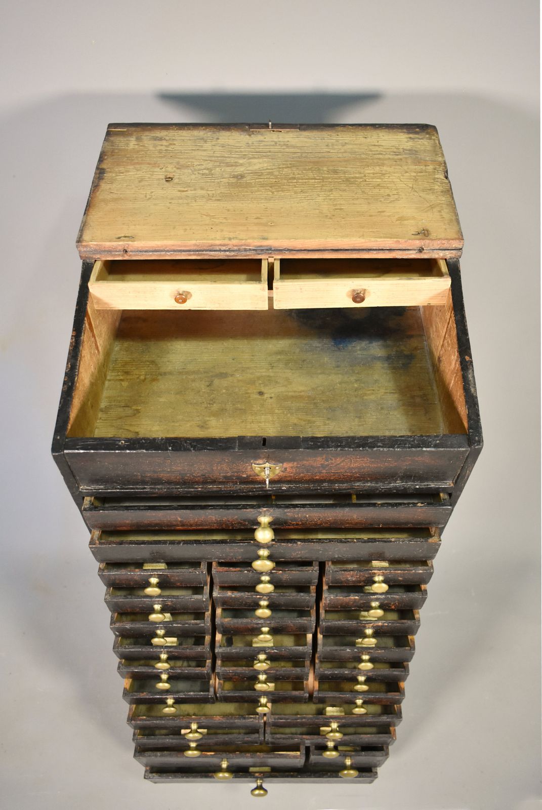 Furniture French Antique Horologist's Storage Cabinet photo