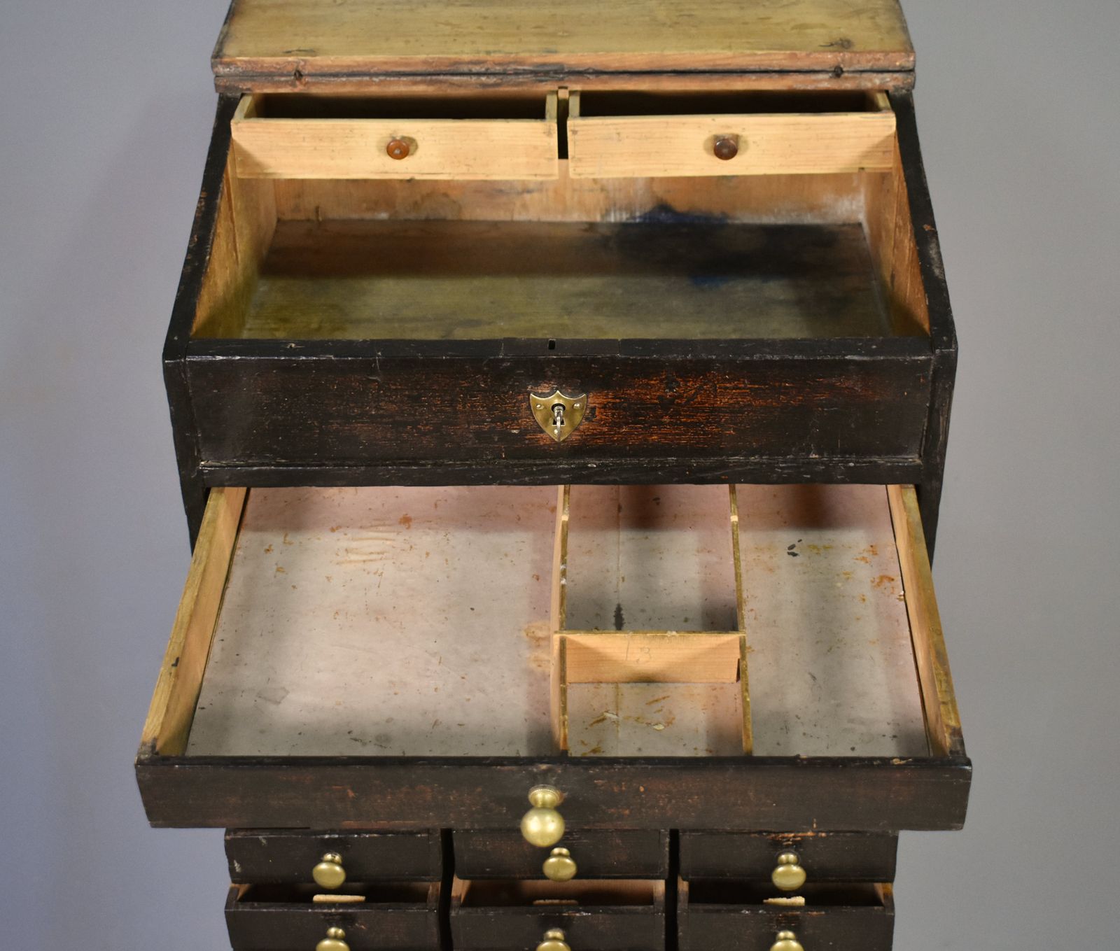 900.0 French Antique Horologist's Storage Cabinet photo