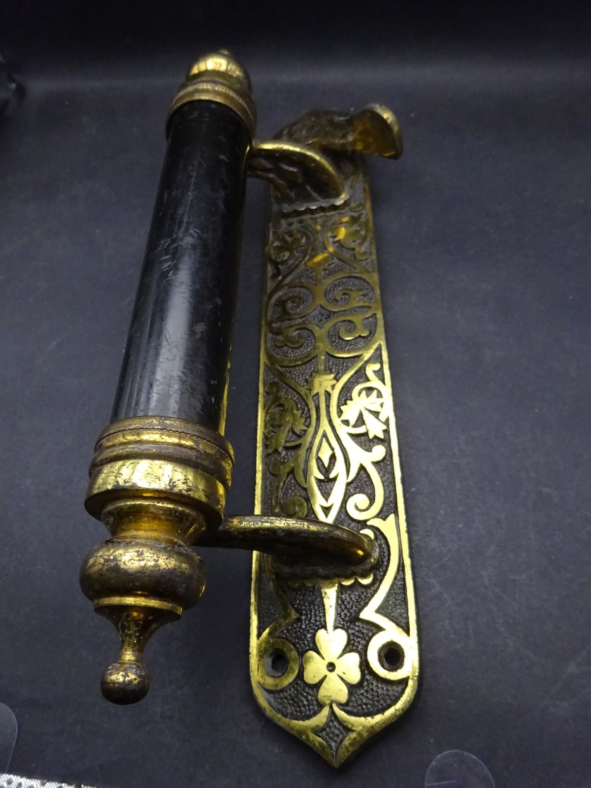 Rare Original Victorian Tube  Door Pull For Latch Late 1800s