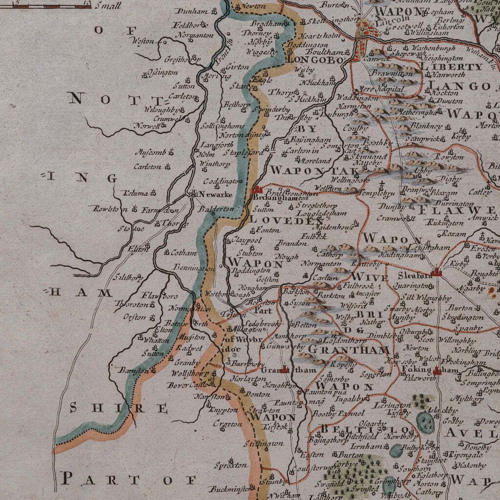 Antique Lincolnshire Map, English, County Cartography, Robert Morden, Victorian photo buy