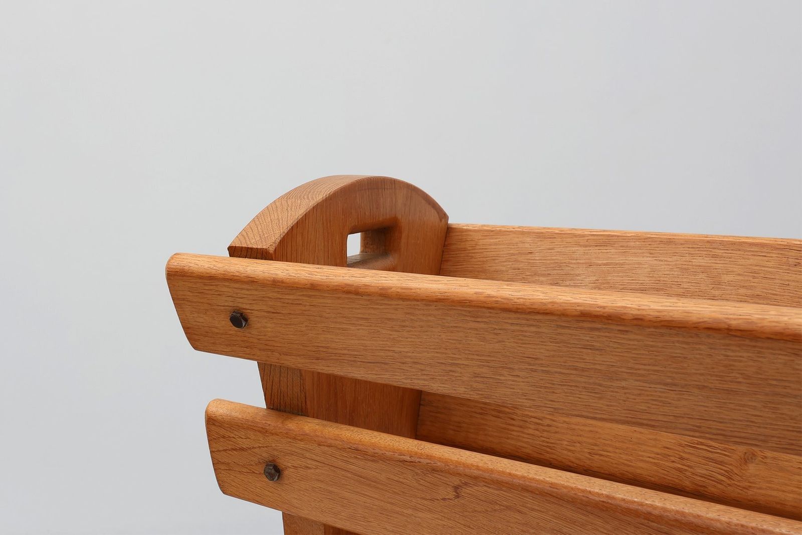 Home Decor Mid Century Oak Magazine Rack, France, 1960s photo