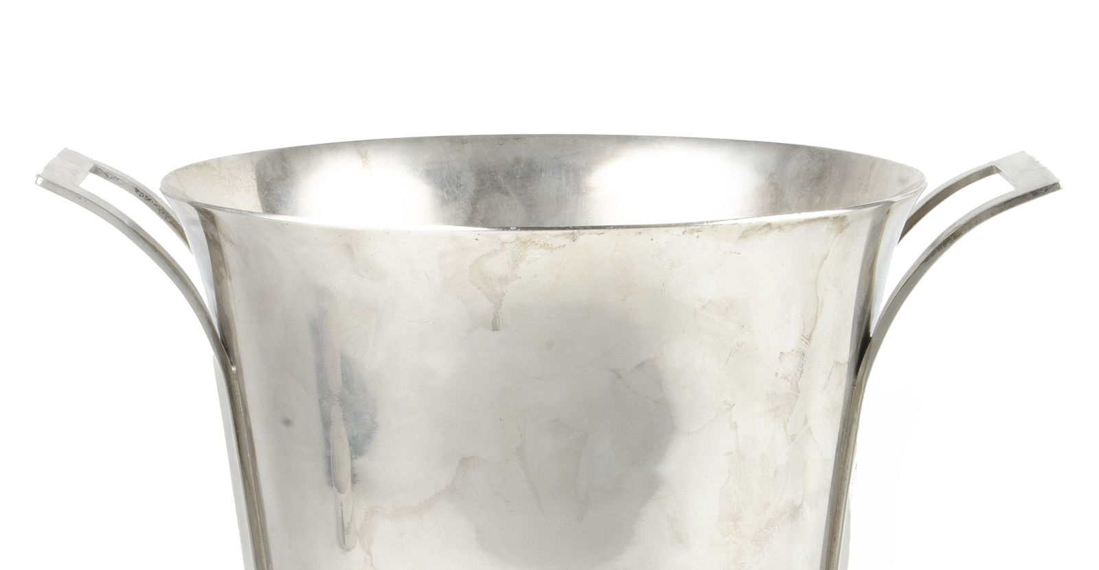 1930s Art Déco Circular Silvered Metal Wine Cooler/Ice Bucket By Christofle, France photo for sale