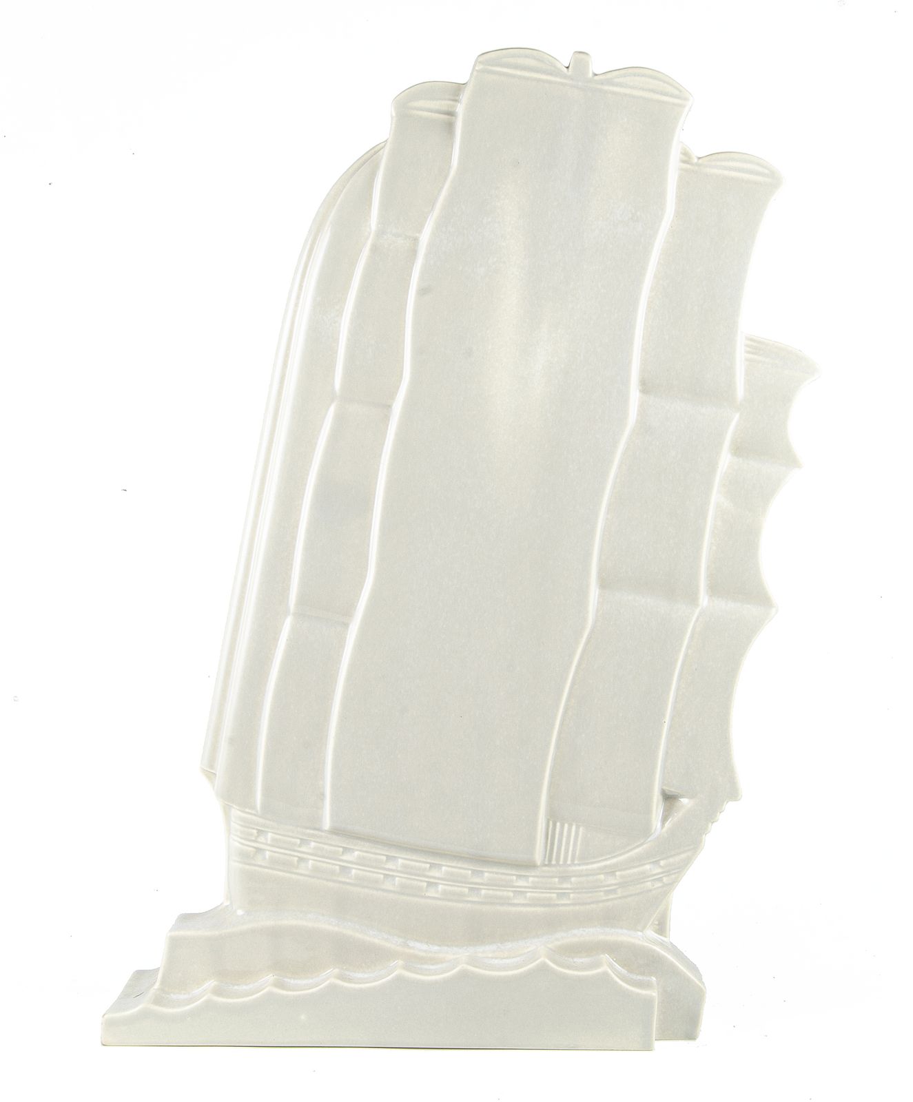 1920s Art Déco Cream Glazed Earthenware Frigate Sculpture By Noël Feuerstein For Robj And Manufactured On The Villeroy & Boch Factory, Luxembourg photo furniture
