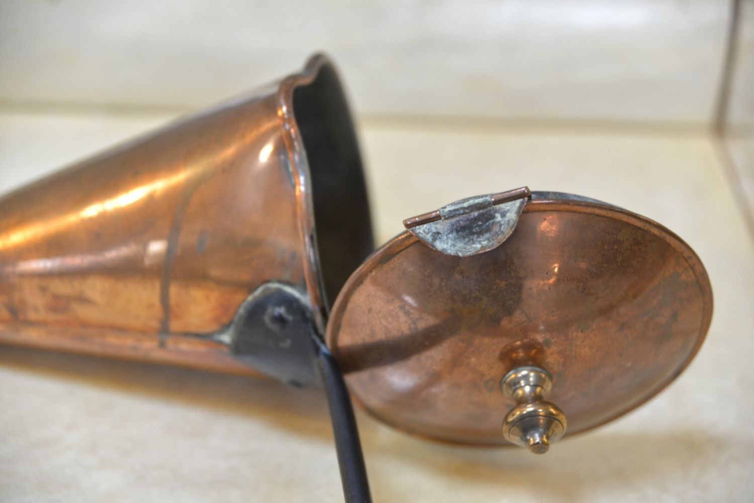 Victorian Fireside Kitchen Cone Copper Ale Warmer Cider Muller 19thc English photo buy