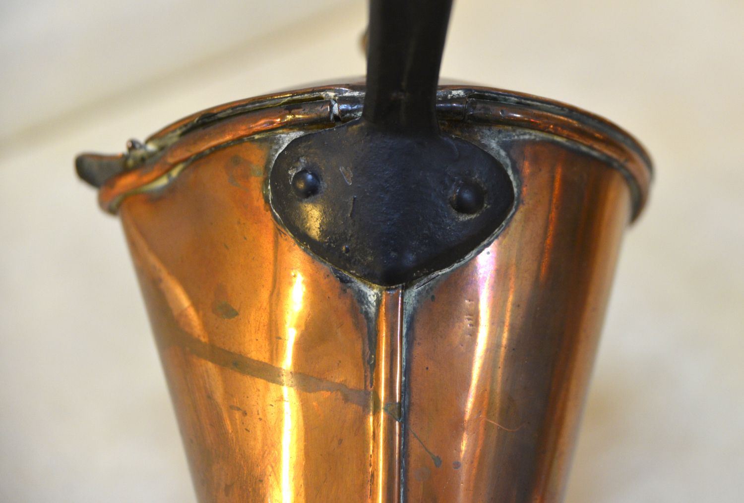 295.0 Victorian Fireside Kitchen Cone Copper Ale Warmer Cider Muller 19thc English photo