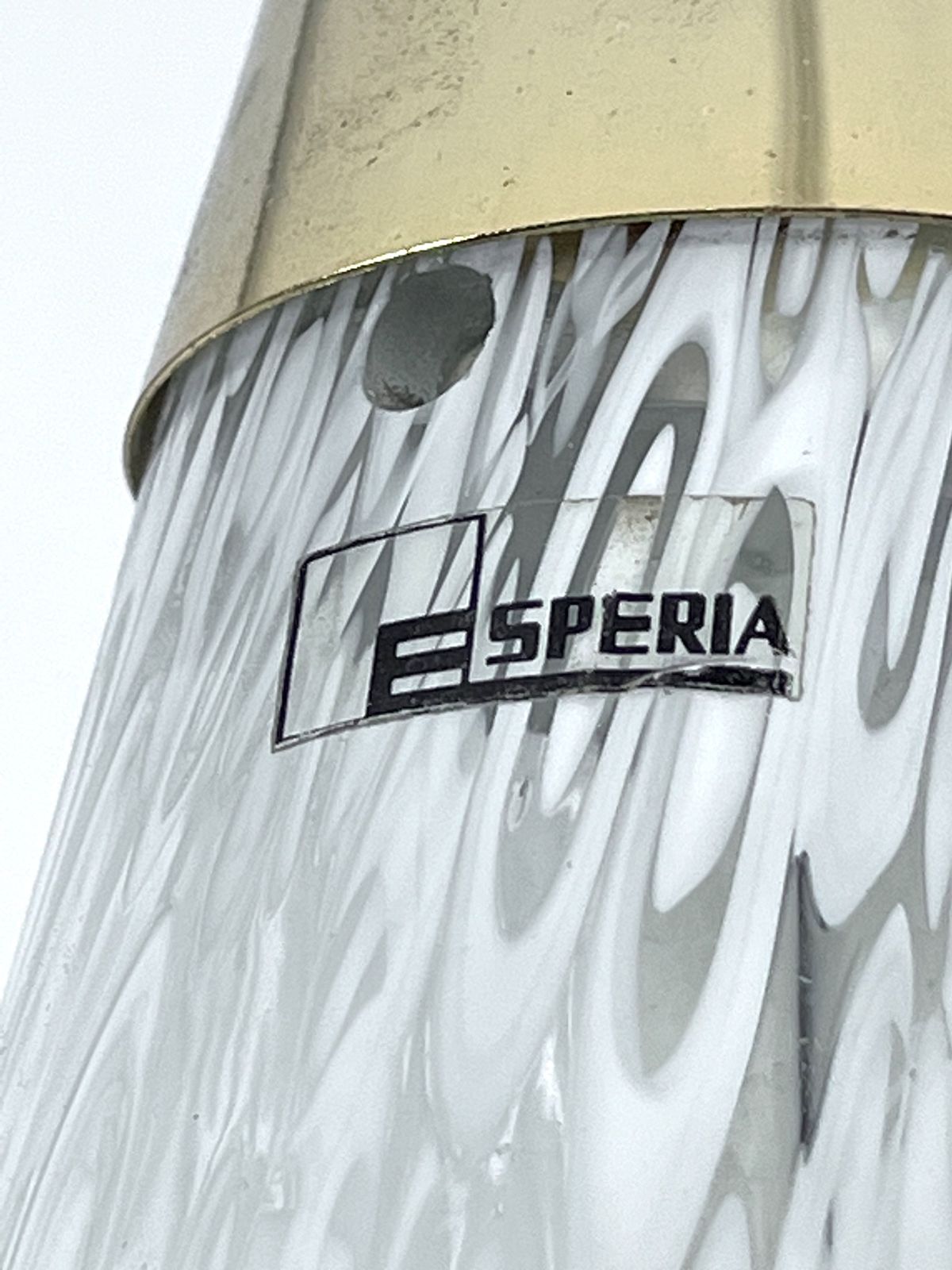 Angelo Brotto, Rare Large Murano Glass And Brass Chandelier By Esperia. Italy 1970s photo furniture
