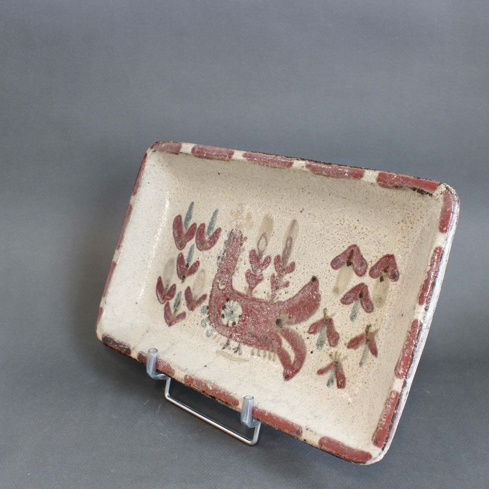 Vintage French Ceramic Tray By Gustave Reynaud For Le Mûrier (Circa 1960s) photo buy