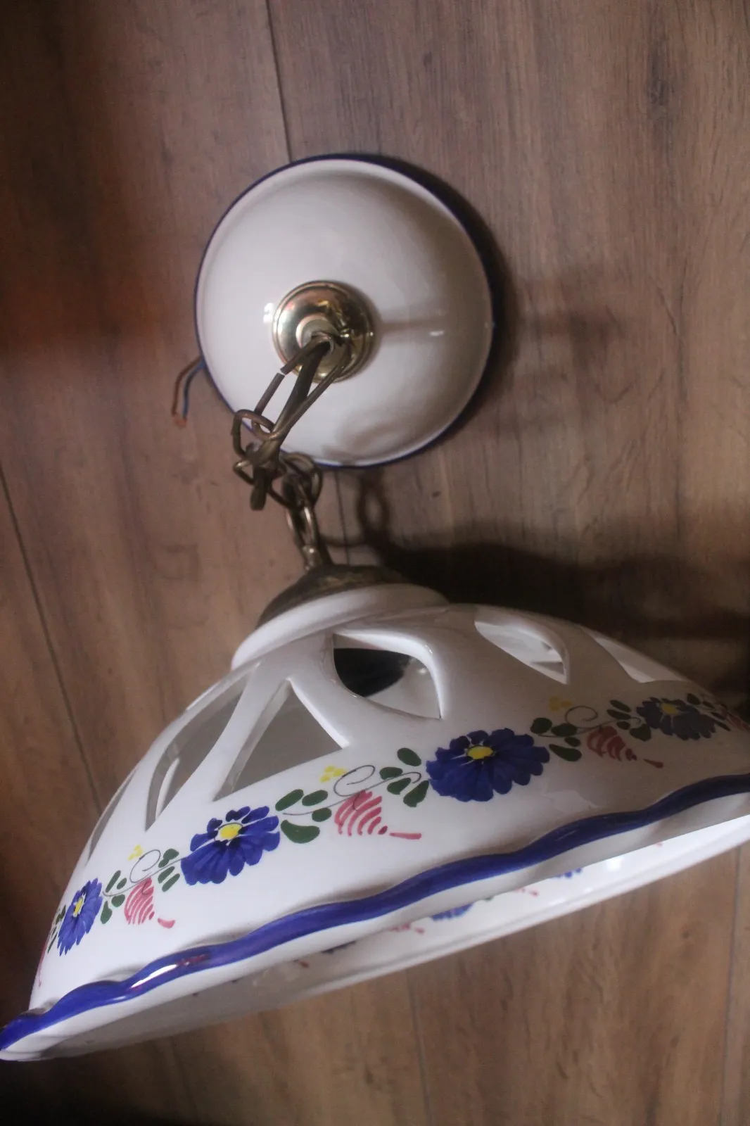 photo furniture Vintage Porcelain Caramic Ceiling Lamp Floral Hand Painted Light Chandelier