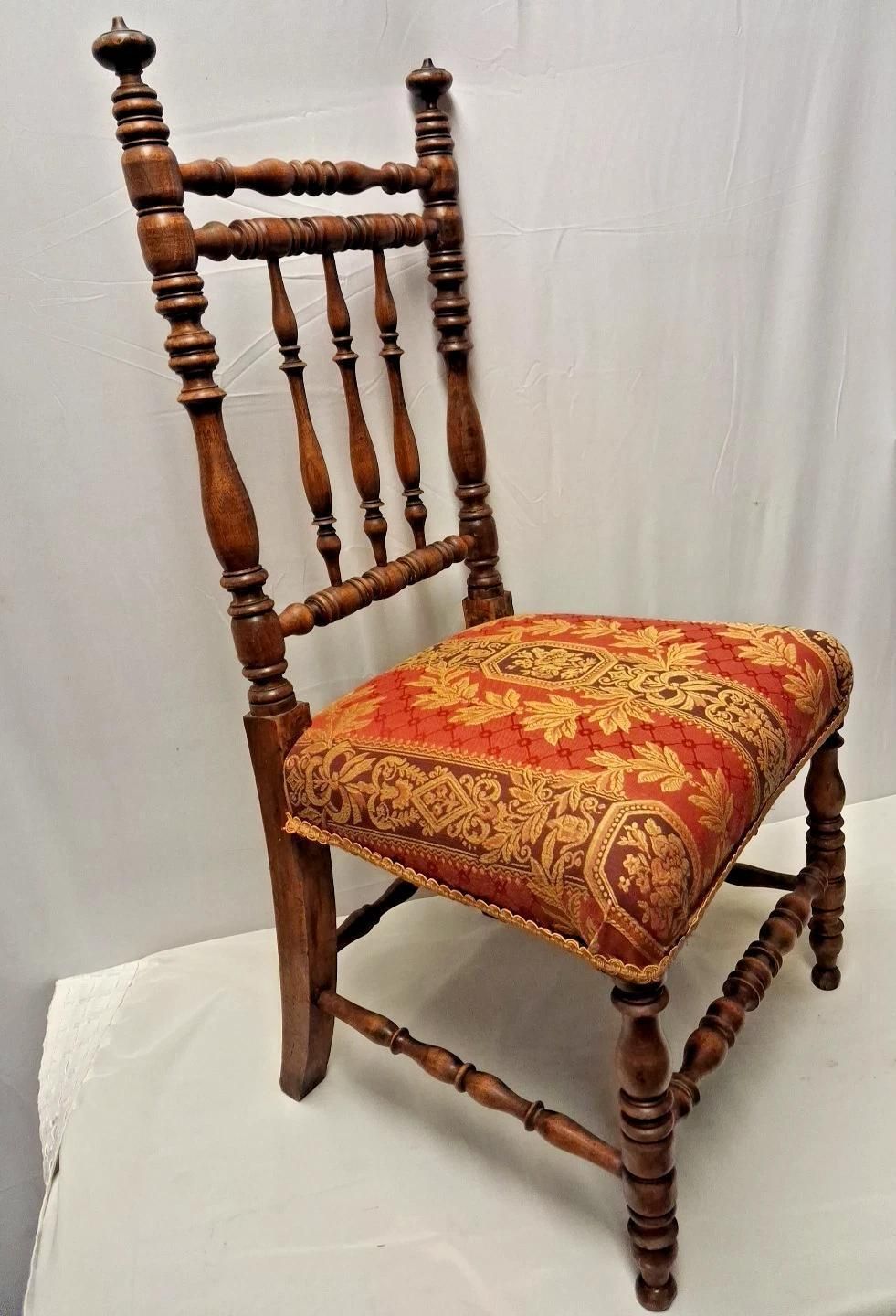 Antique Childs Chair In Prie Dieu Prayer Chair Style