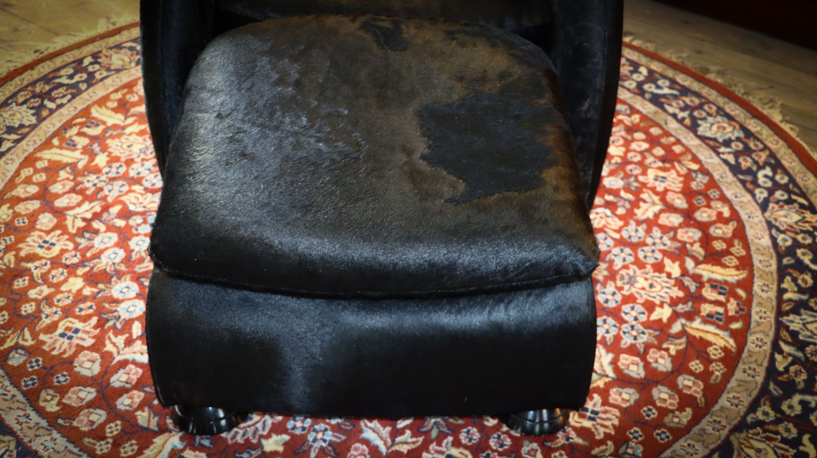 Stone International Sole Montis Pony Black Hide Armchair Footstool Rrp£4800 photo buy