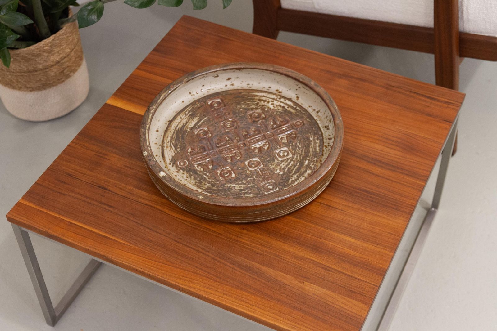 Large Mid Century Danish Stoneware Dish By Jørgen Mogensen, 1970s. photo Home Decor