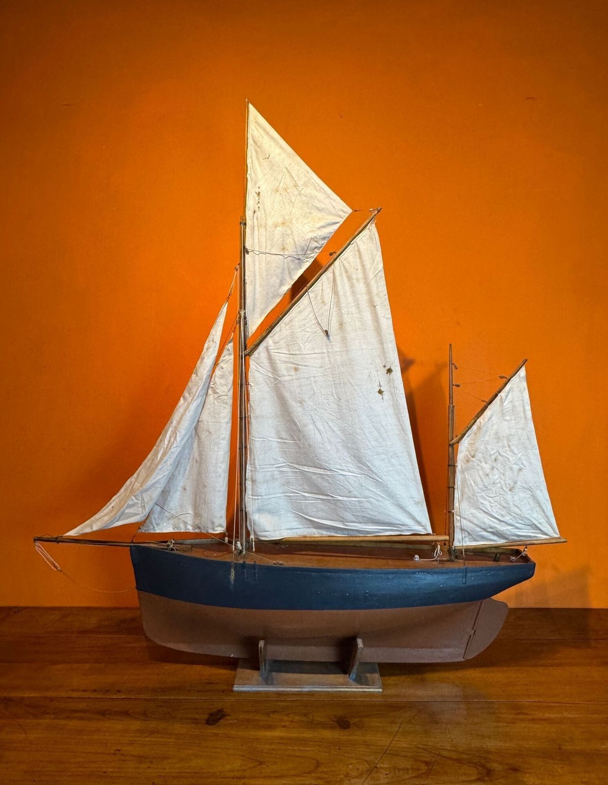 Antique Large Scale Fully Rigged Pond Yacht photo furniture