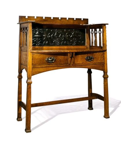 Antique Shapland And Petter  Sideboard Hall Table C1900 Arts And Crafts Rare