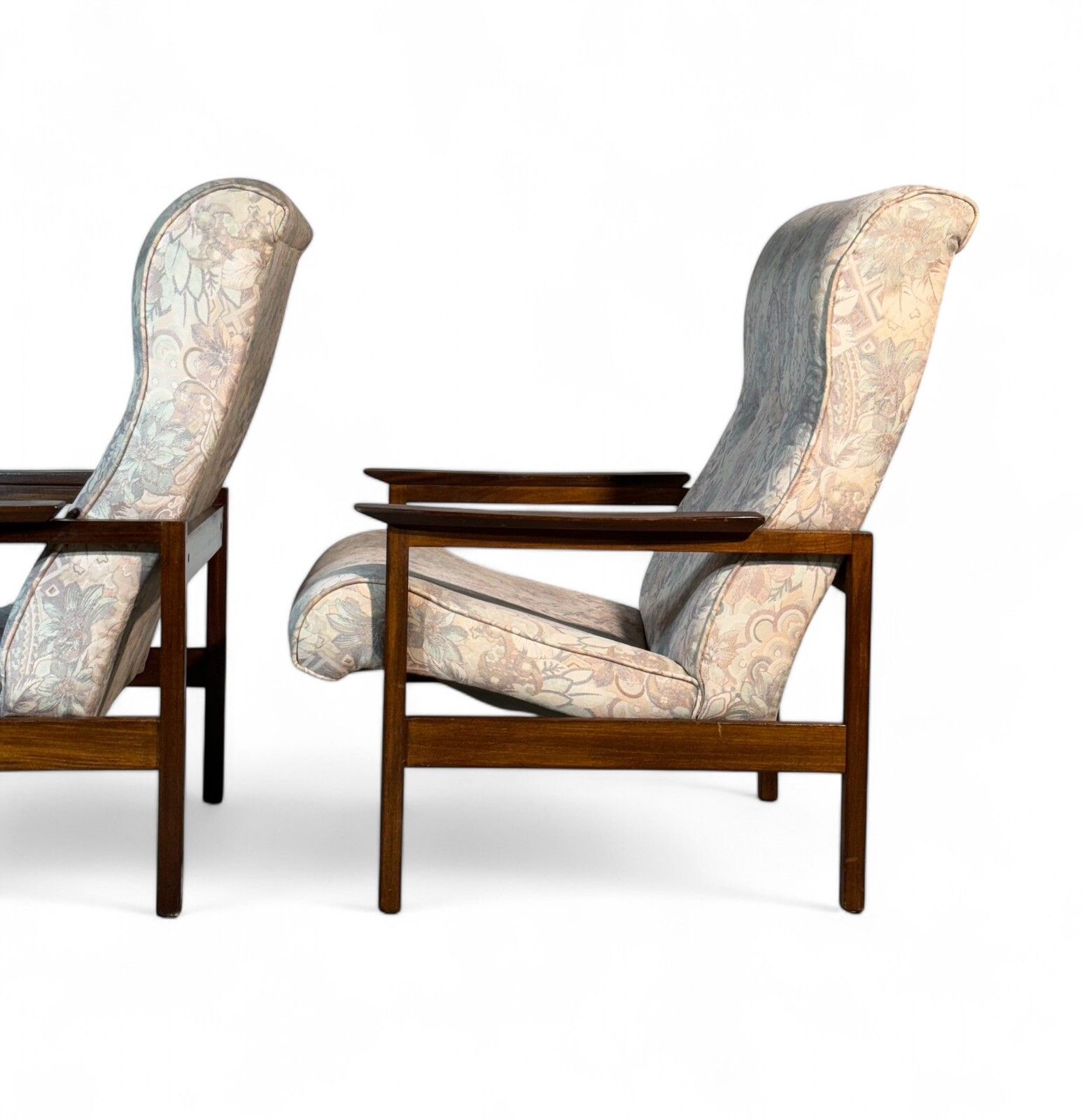 Pair Of Guy Rogers Armchairs Solid Afromosia Mid Century Retro C1960s photo buy