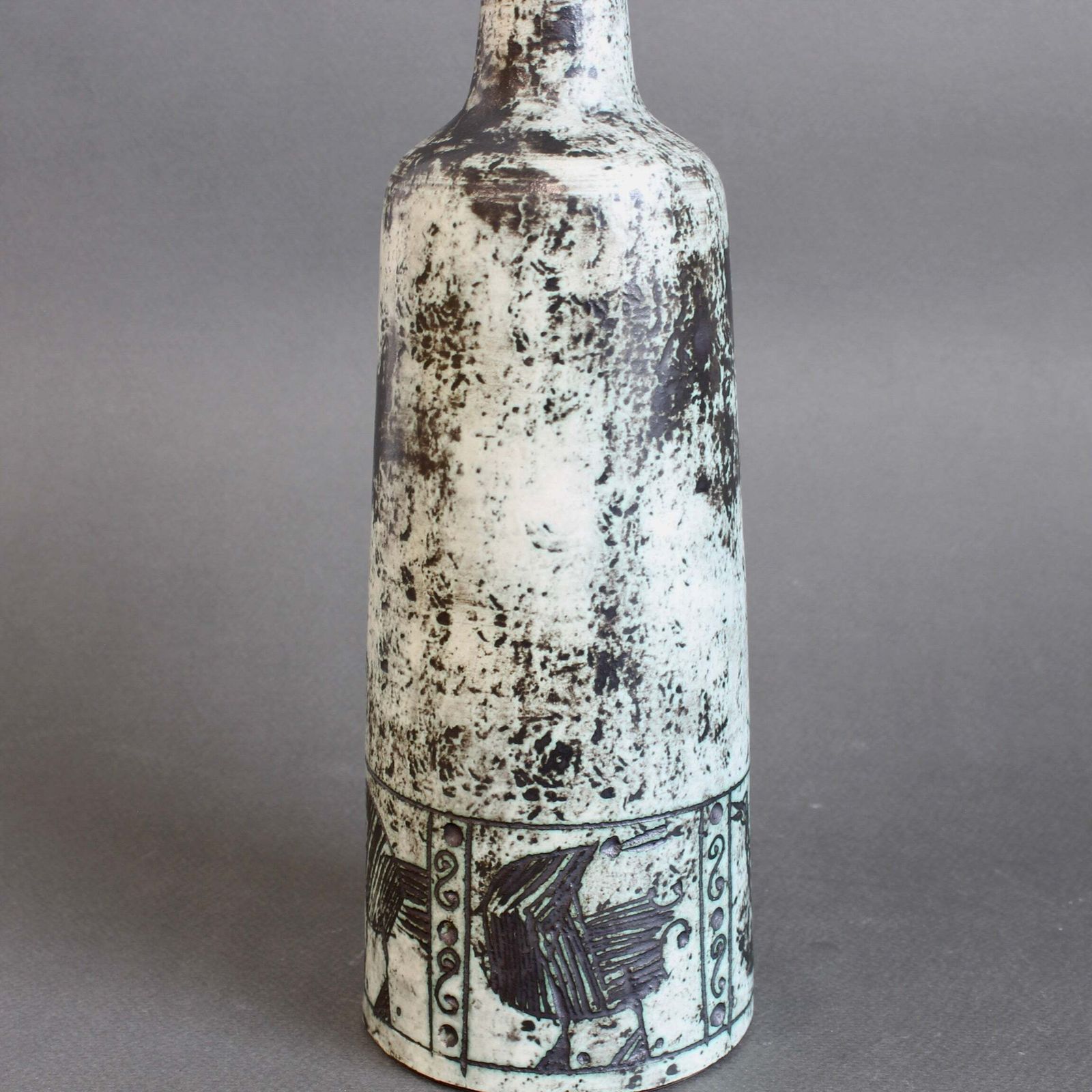 Mid Century French Ceramic Flower Vase By Jacques Blin (Circa 1960s) photo vintage