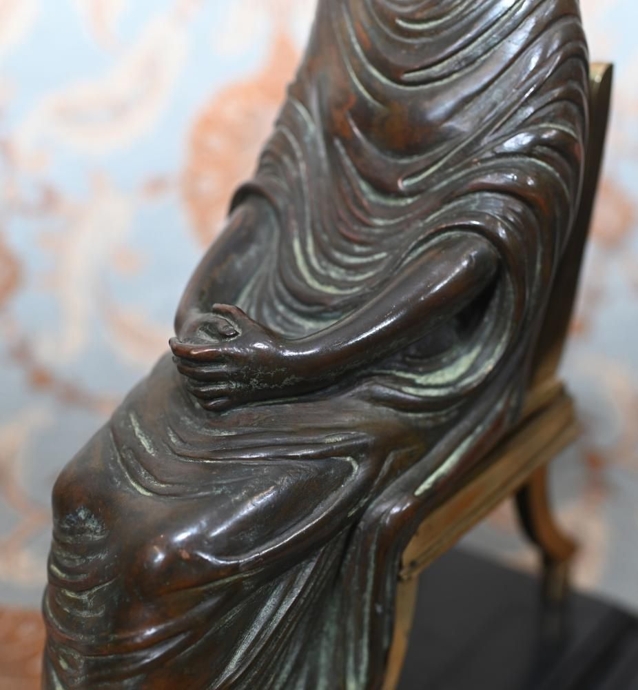 Grand Tour Bronze Roman Statue Agrippina Italian Casting 1810 Zoffoli photo Art