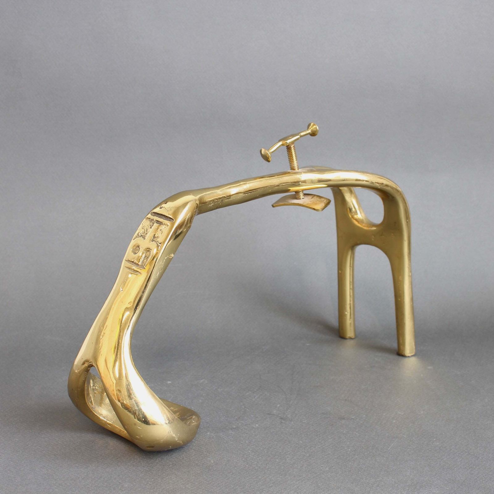 Vintage Brass Wine Bottle Pourer And Display Stand By David Marshall (Circa 1990s) photo furniture