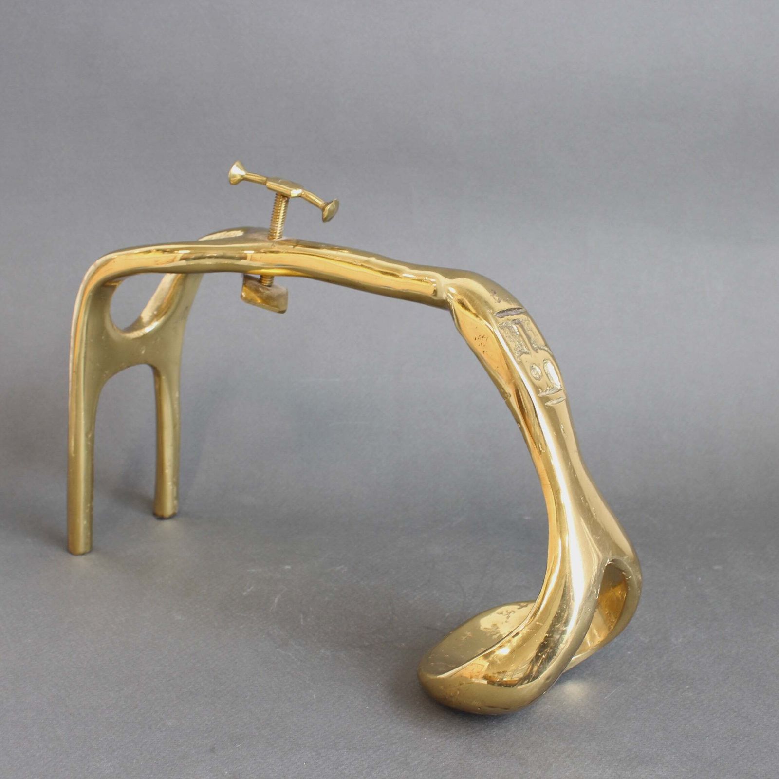 Vintage Brass Wine Bottle Pourer And Display Stand By David Marshall (Circa 1990s) photo 780.0