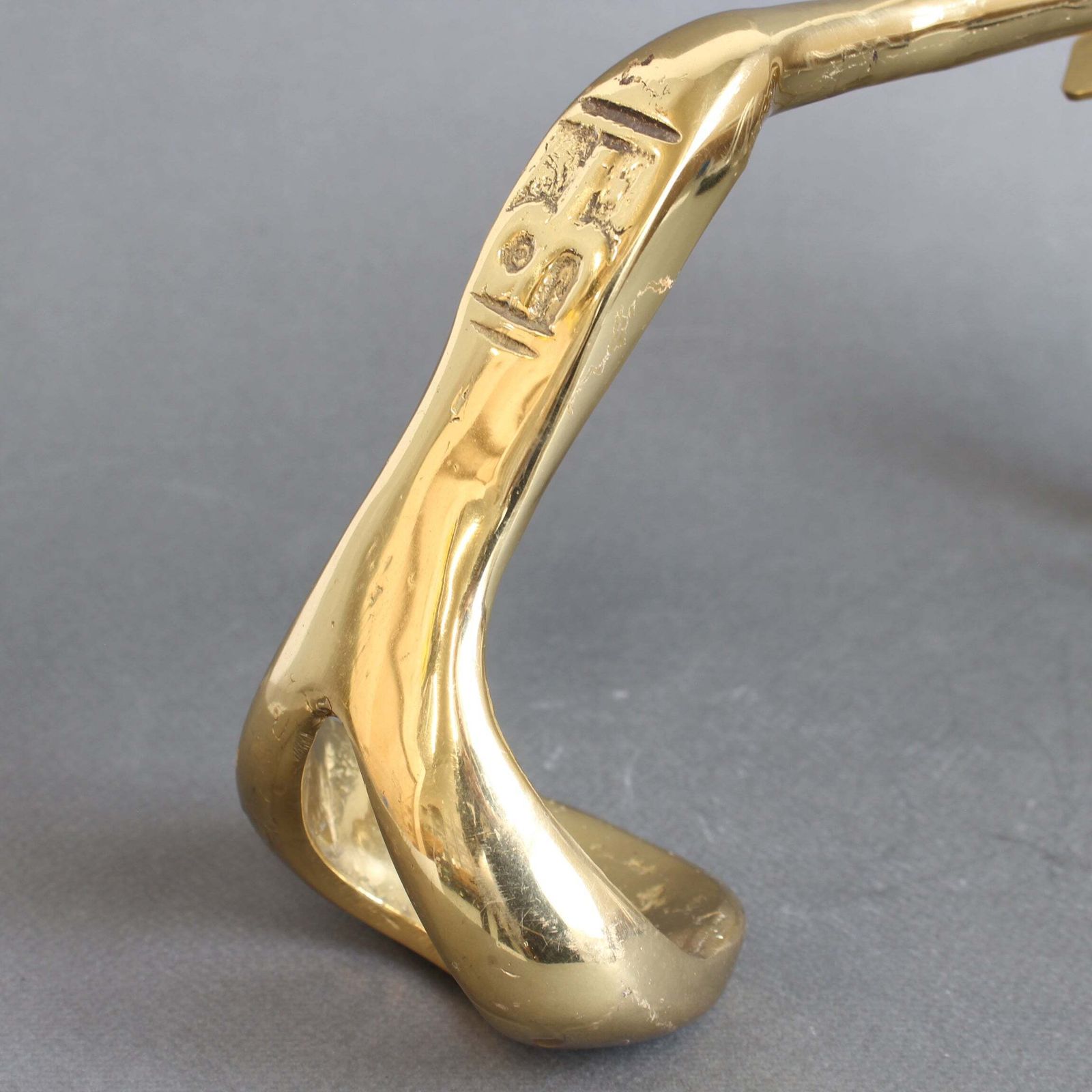 Vintage Brass Wine Bottle Pourer And Display Stand By David Marshall (Circa 1990s) photo vintage