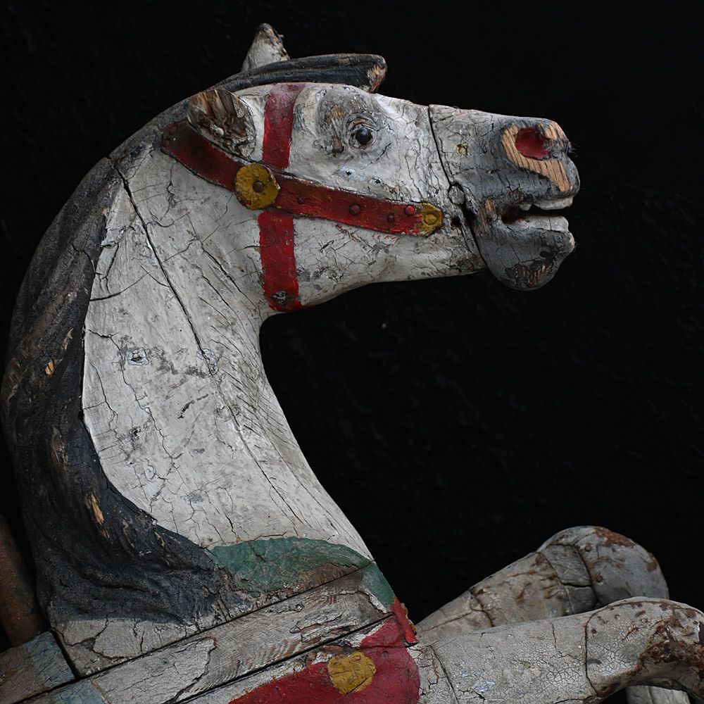 Bayol Carousel Horse, 1800s, Antique photo furniture